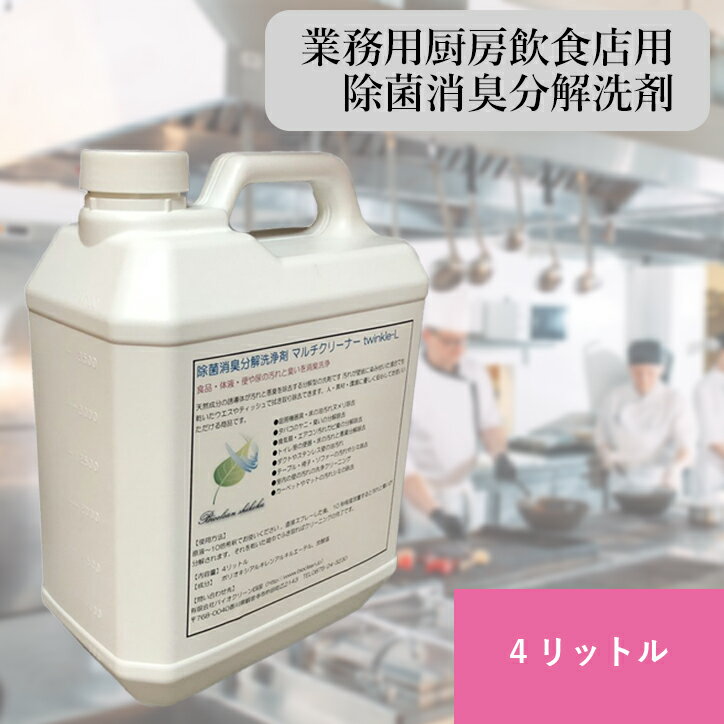 業務用 洗剤 厨房 飲食店 レストラン 消臭 マルチクリーナー 汚れ 悪臭 除去 消臭 厨房器具 油汚れ ダクト ステンレス タバコ ヤニ twinkle-L ...