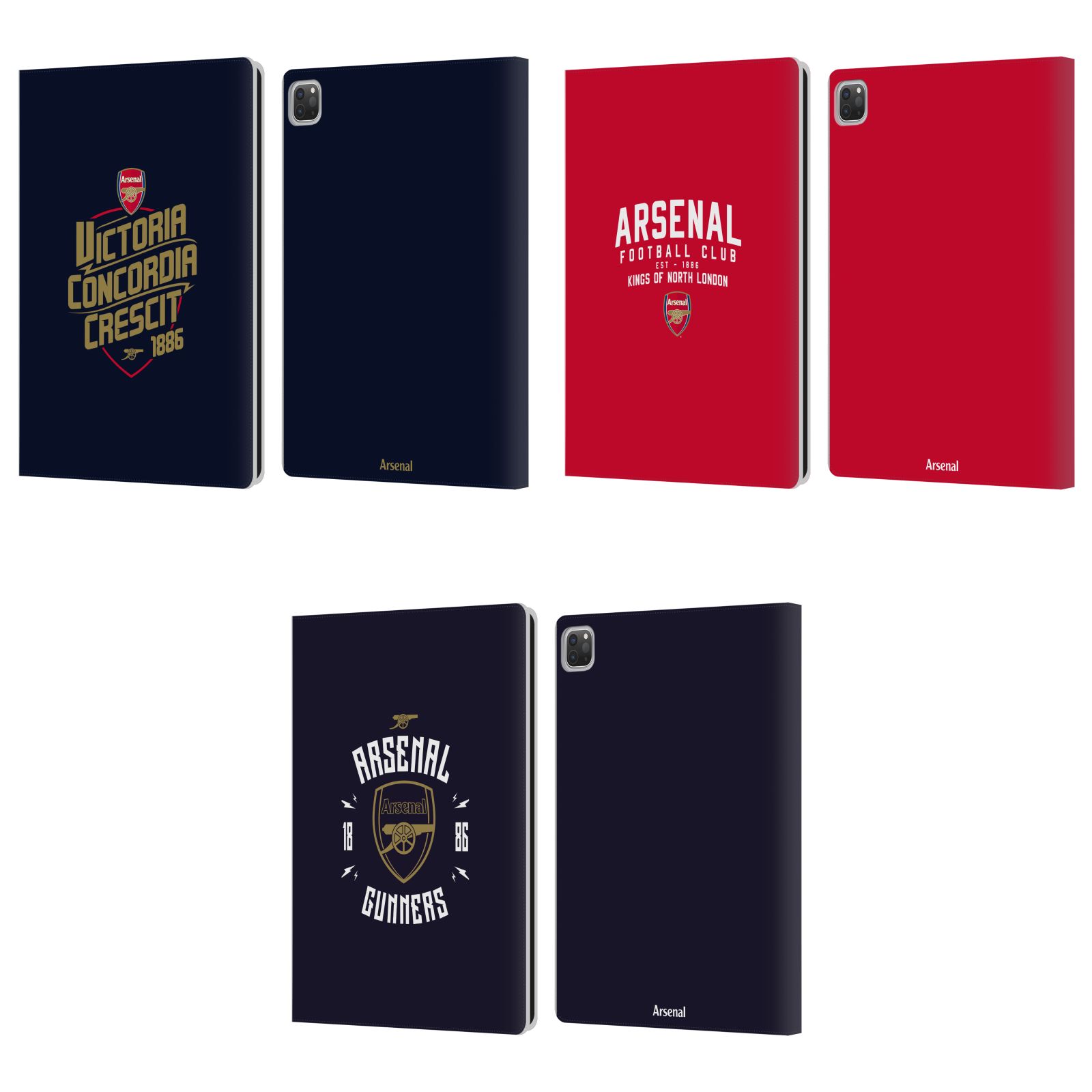 公式ライセンス Arsenal FC タイポグラフィ レザー手帳型ウォレットタイプケース Apple iPad アーセナル アーセナルFC サポーター サッカー サッカー部 フットボール フットサル プレミアリーグ