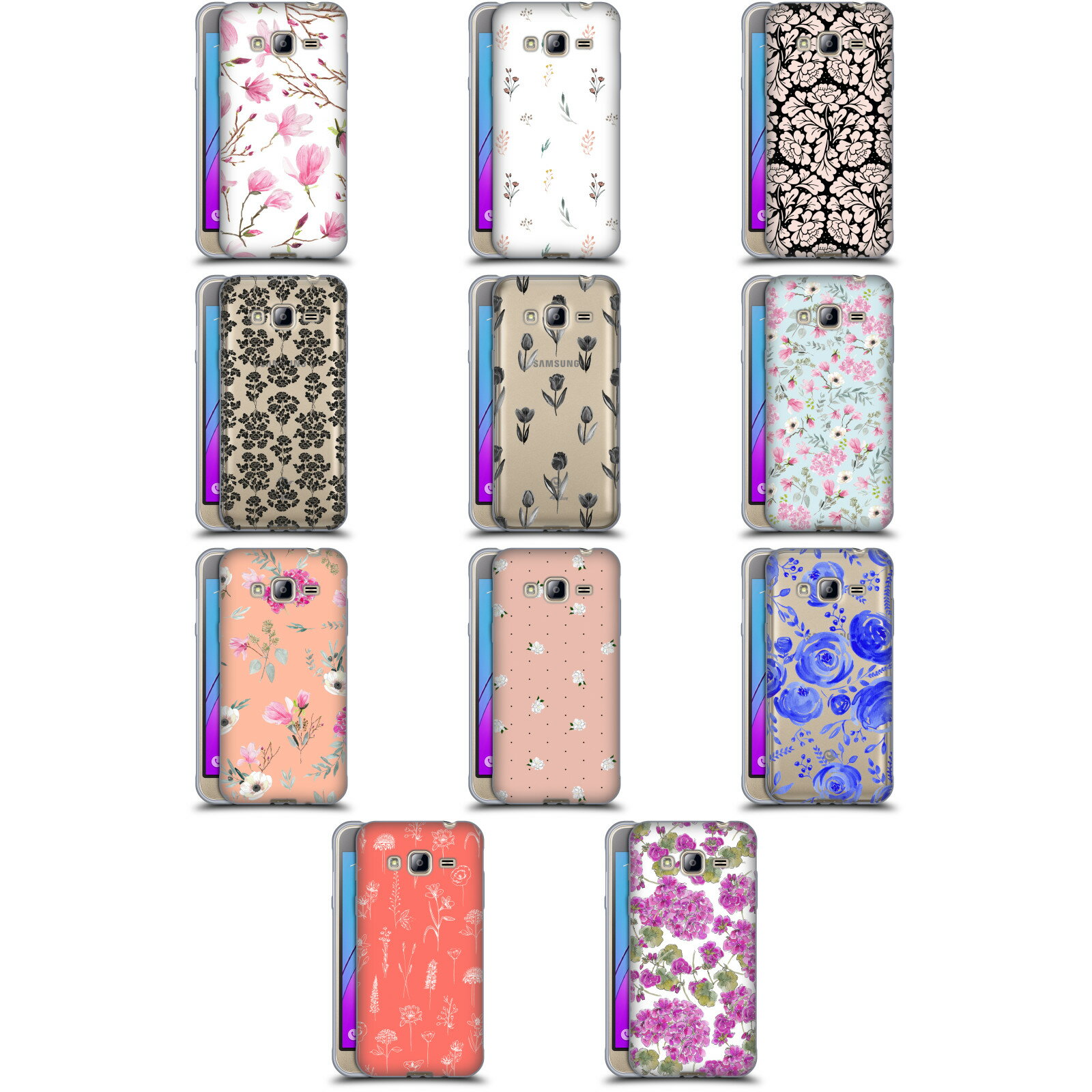 公式ライセンス Anis Illustration フラワーパターン2 ソフトジェルケース Samsung 電話 3 スマホケース 全機種対応 グッズ ワイヤレス充電 対応 Qiワイヤレス充電 Qi充電