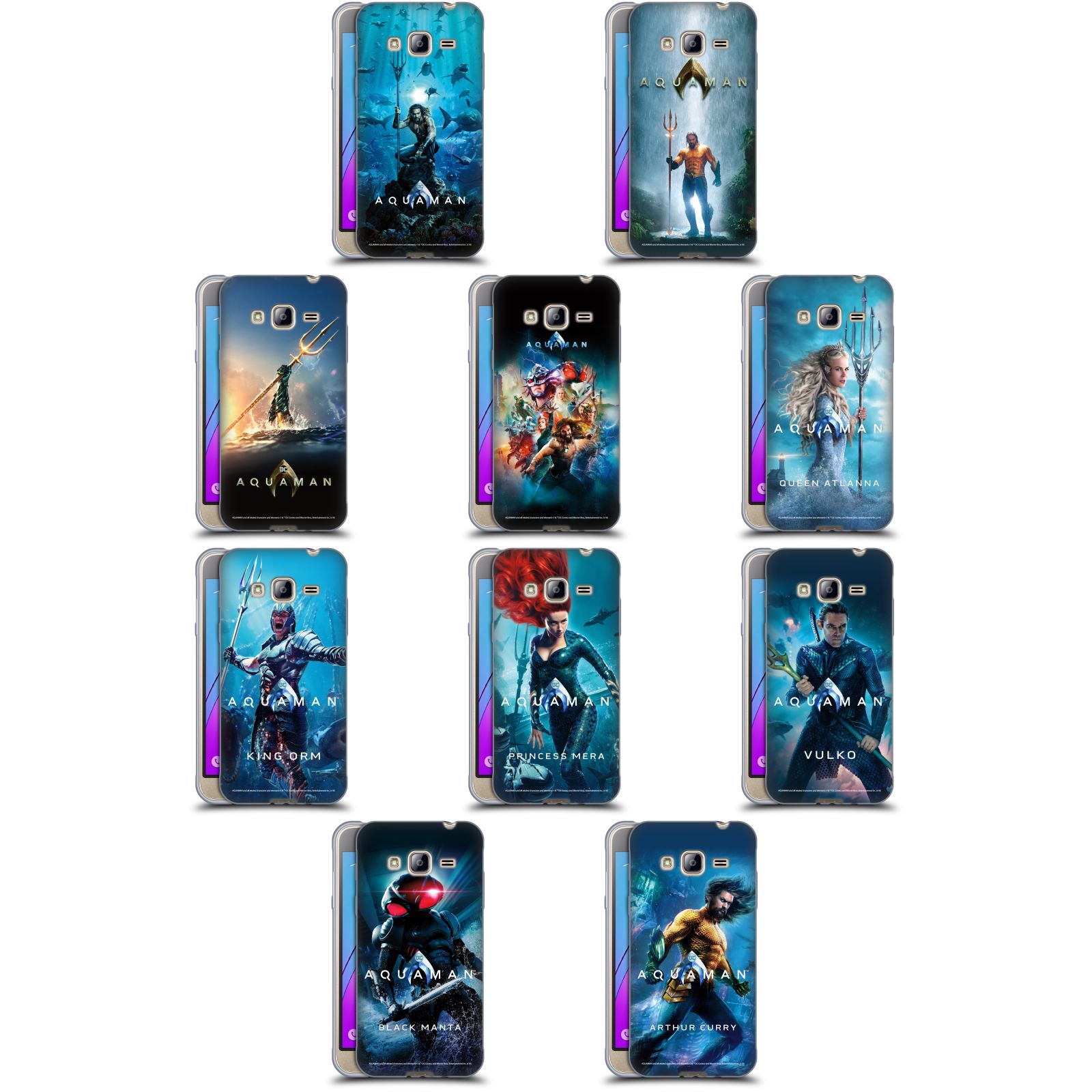 公式ライセンス Aquaman Movie ポスター ソフトジェルケース Samsung 電話 3 スマホケース 全機種対応 グッズ ワイヤレス充電 対応 Qiワイヤレス充電 Qi充電