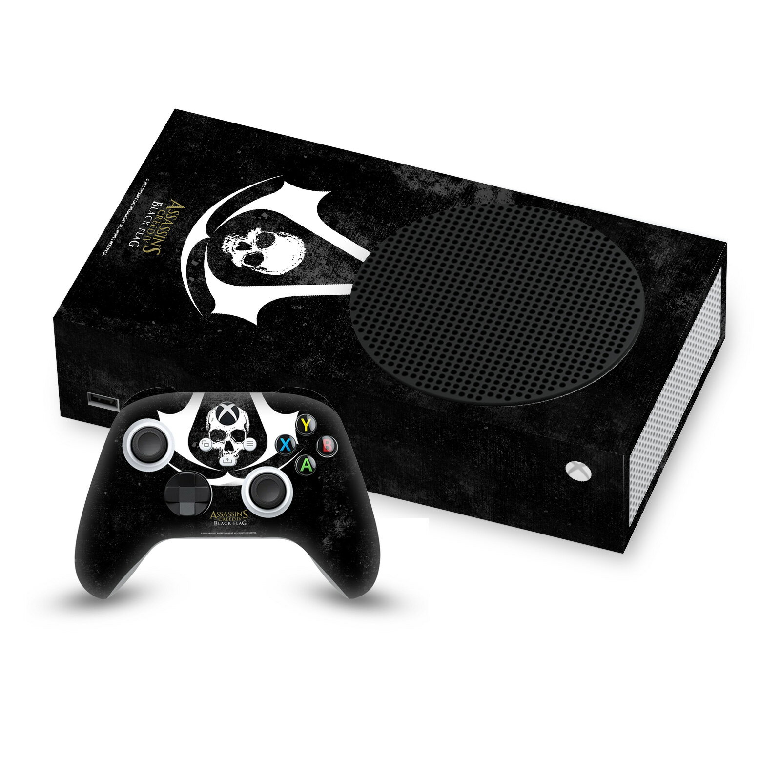 公式ライセンス Assassin 039 s Creed Black Flag ロゴ マット加工 ビニールステッカー スキン 転写シール Xbox Series S スマホケース 全機種対応 グッズ ジョイコン スイッチカバー 任天堂 簡単装着