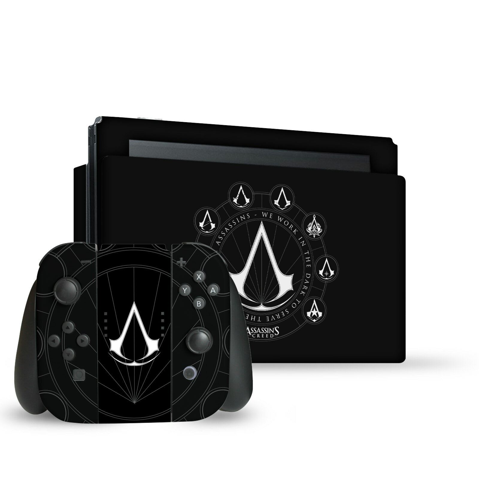 公式ライセンス Assassin's Creed レガシー・ロゴ マット加工　ビニールステッカー スキン　転写シール Nintendo Switch/Switch Lite スマホケース 全機種対応 グッズ ジョイコン スイッチカバー 任天堂
