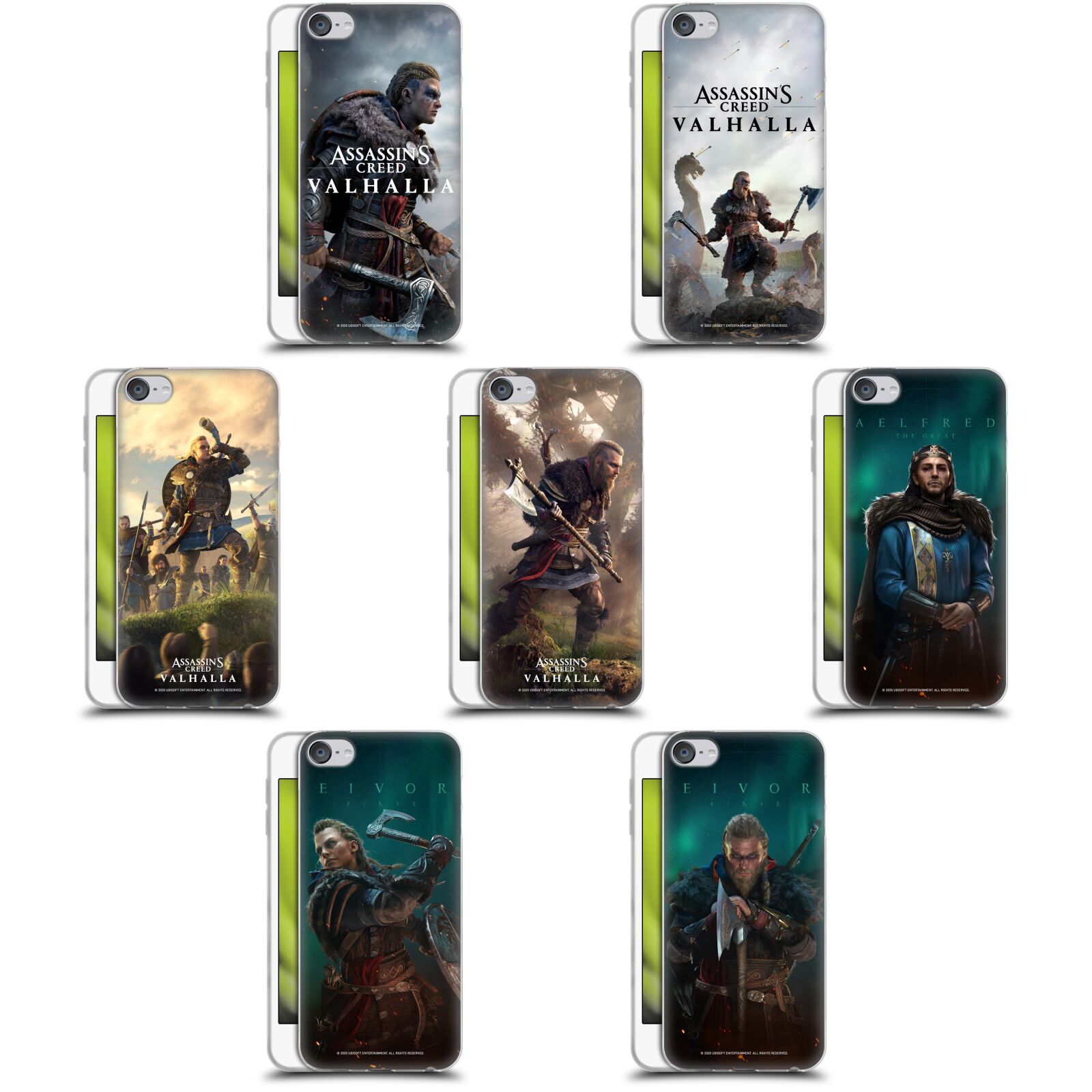 公式ライセンス Assassin's Creed ヴァルハラ・キーアート ソフトジェルケース Apple iPod Touch MP3 スマホケース