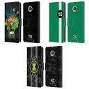 公式ライセンス Ben 10: Alien Force グラフィック レザー手帳型ウォレットタイプケース Motorola 電話 スマホケース 全機種対応 グッズ