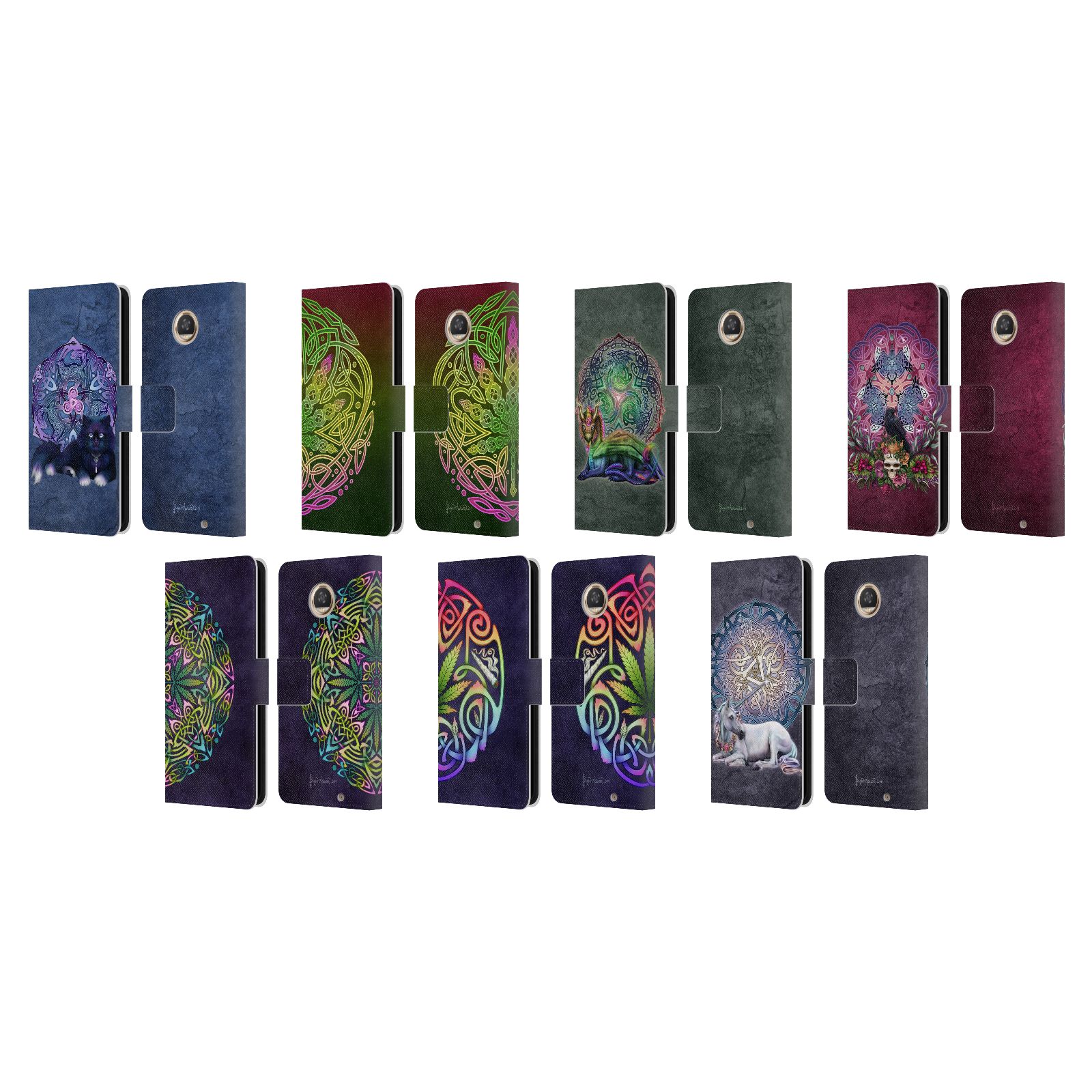 Rakuten - 公式ライセンス Brigid Ashwood ケルティック レザー手帳型ウォレットタイプケース Motorola 電話 スマホケース 全機種対応 グッズ