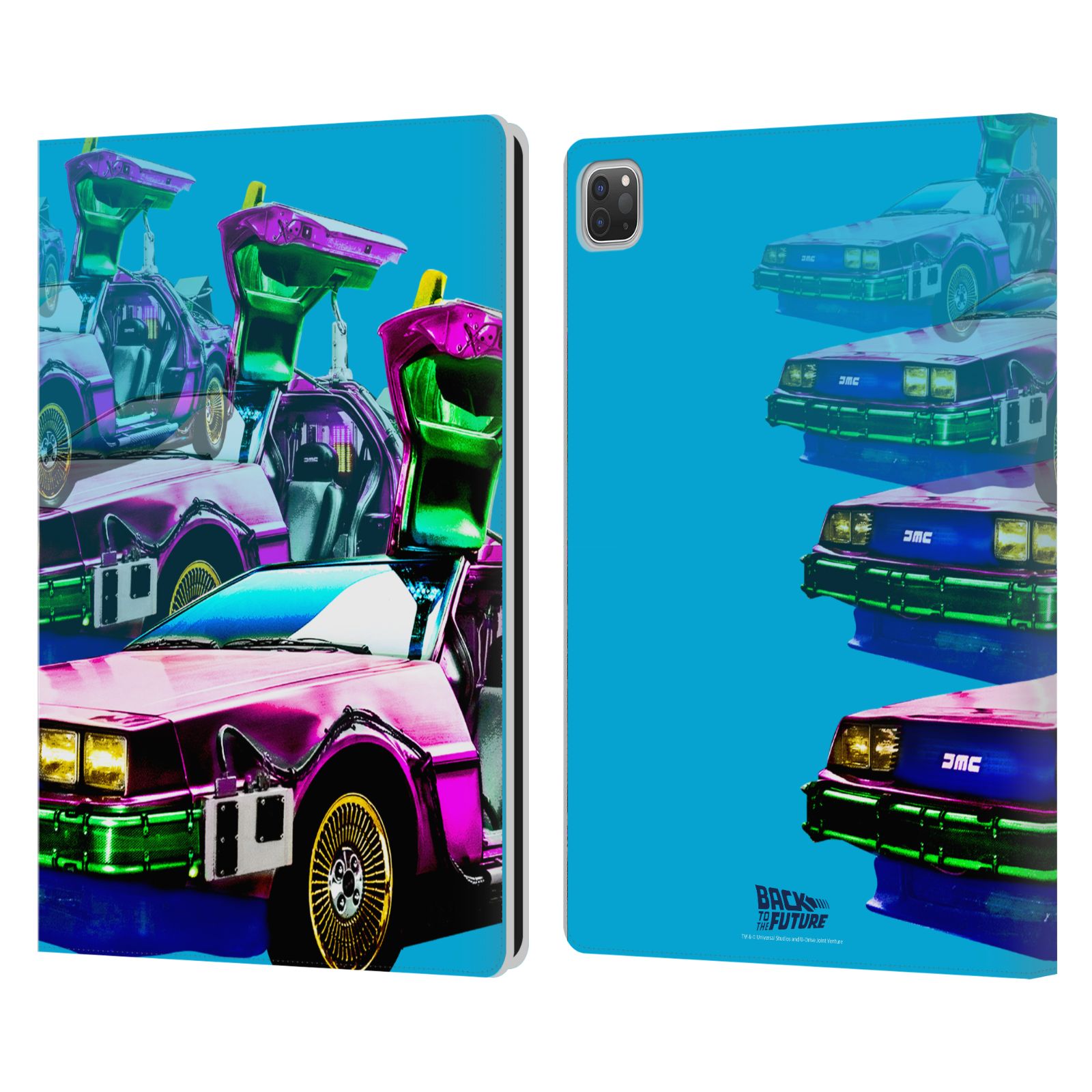 公式ライセンス Back to the Future コンポーズド・アート I レザー手帳型ウォレットタイプケース Apple iPad スマホケース