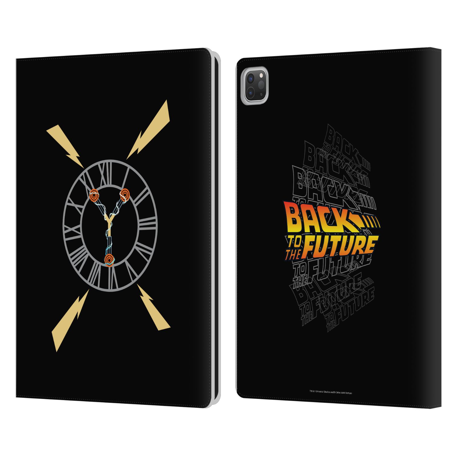 公式ライセンス Back to the Future グラフィックス I レザー手帳型ウォレットタイプケース Apple iPad スマホケース