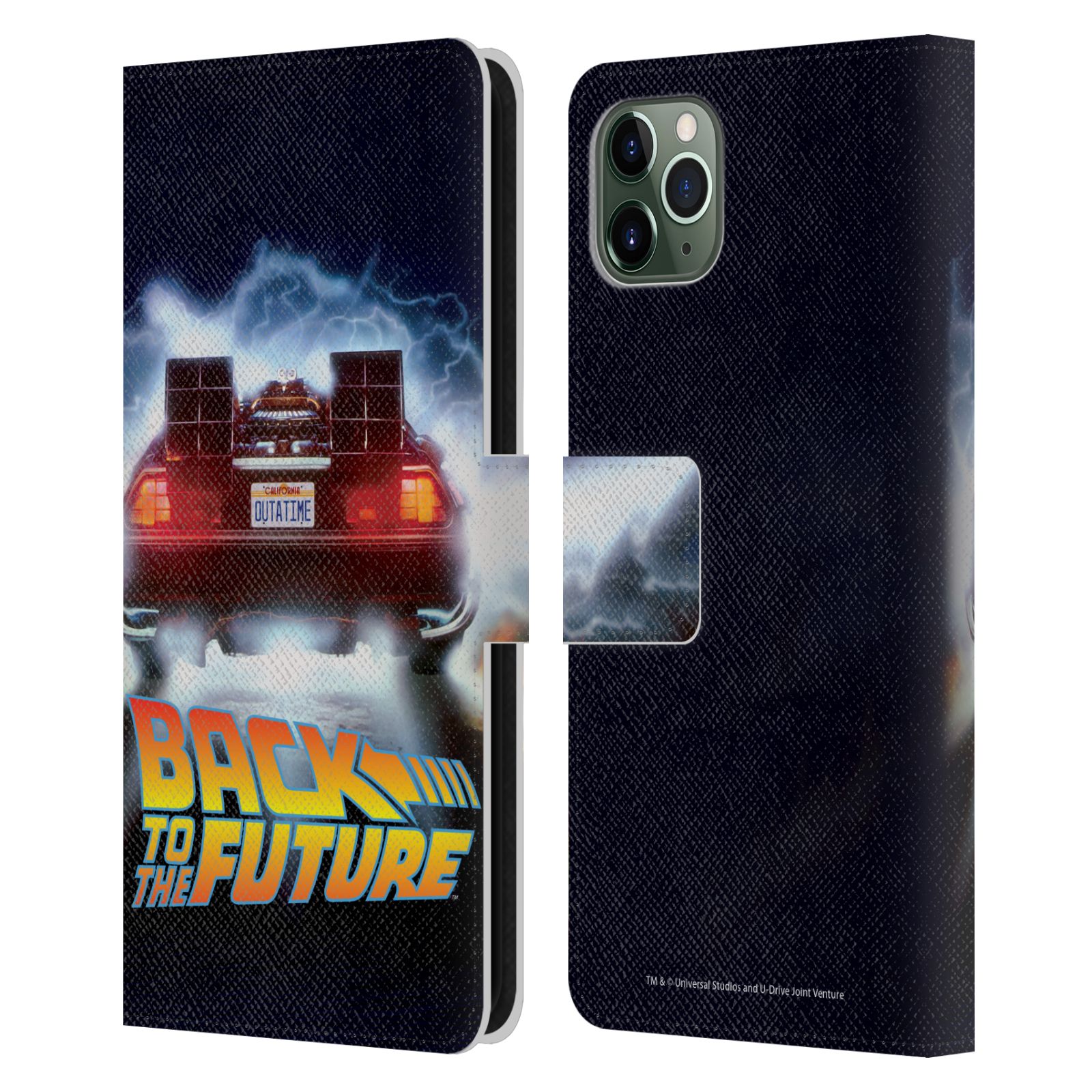 公式ライセンス Back to the Future キーアート I レザー手帳型ウォレットタイプケース Apple iPhone 電話 スマホケース