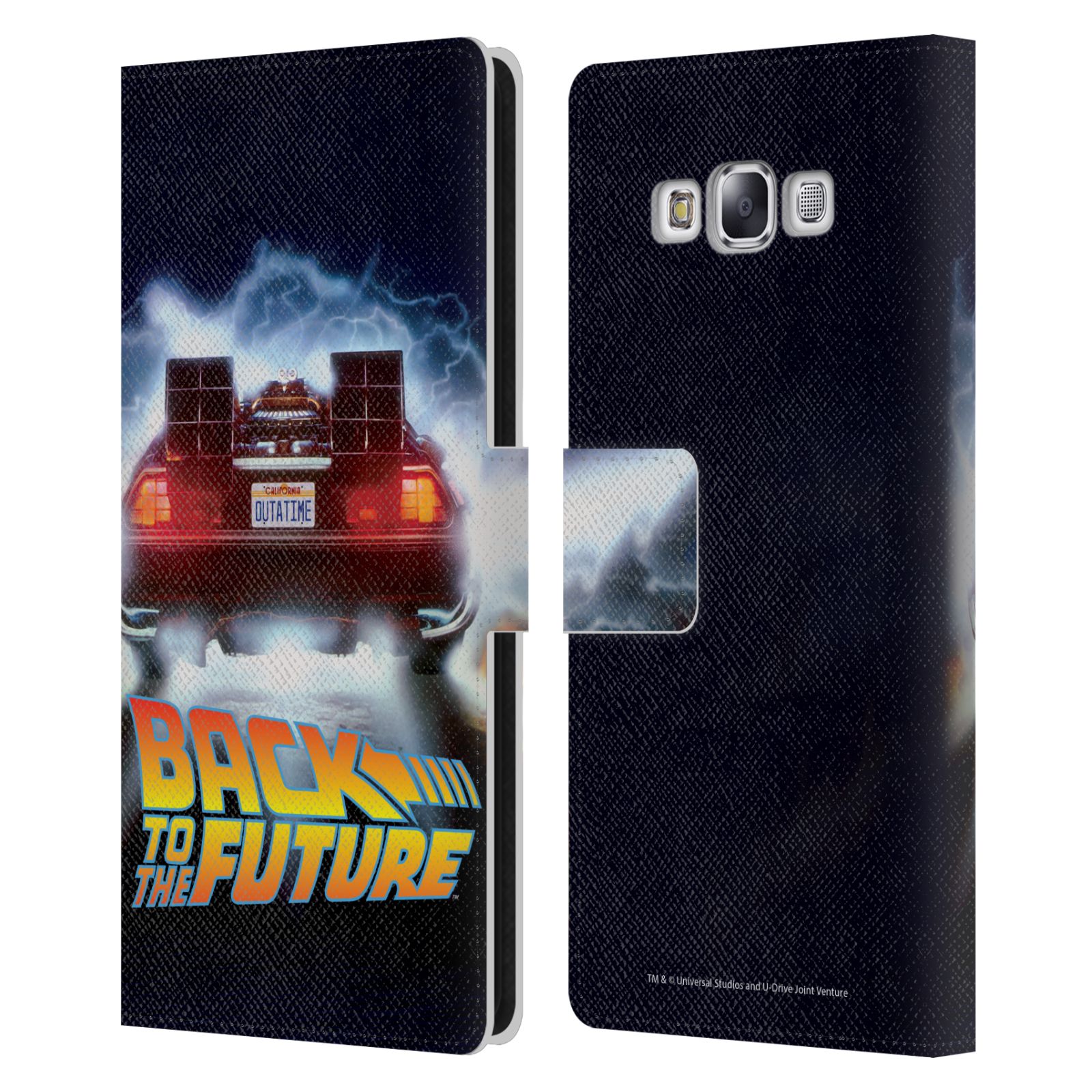 公式ライセンス Back to the Future キーアート I レザー手帳型ウォレットタイプケース Samsung 電話 3 スマホケース