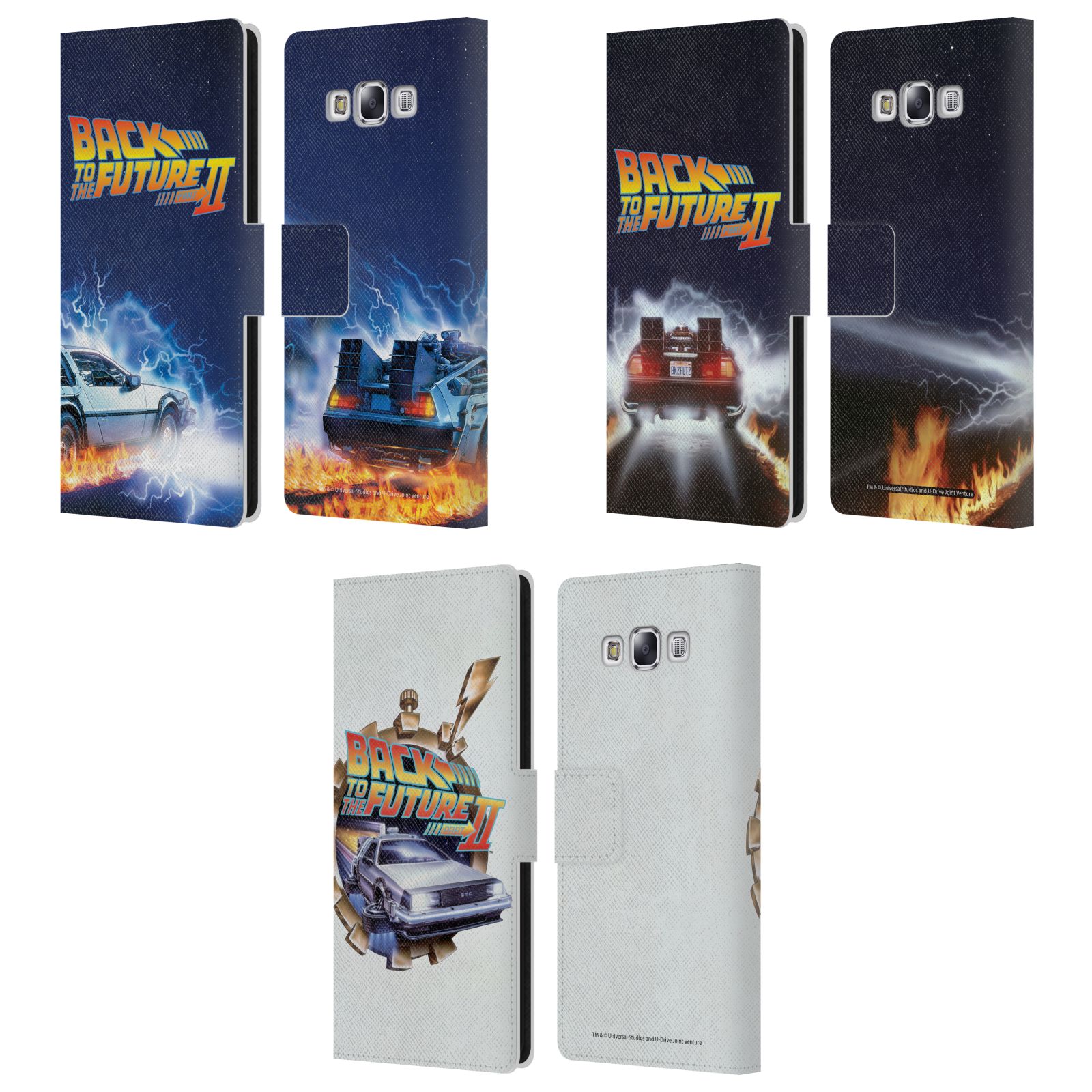 公式ライセンス Back to the Future キーアート II レザー手帳型ウォレットタイプケース Samsung 電話 3 スマホケース