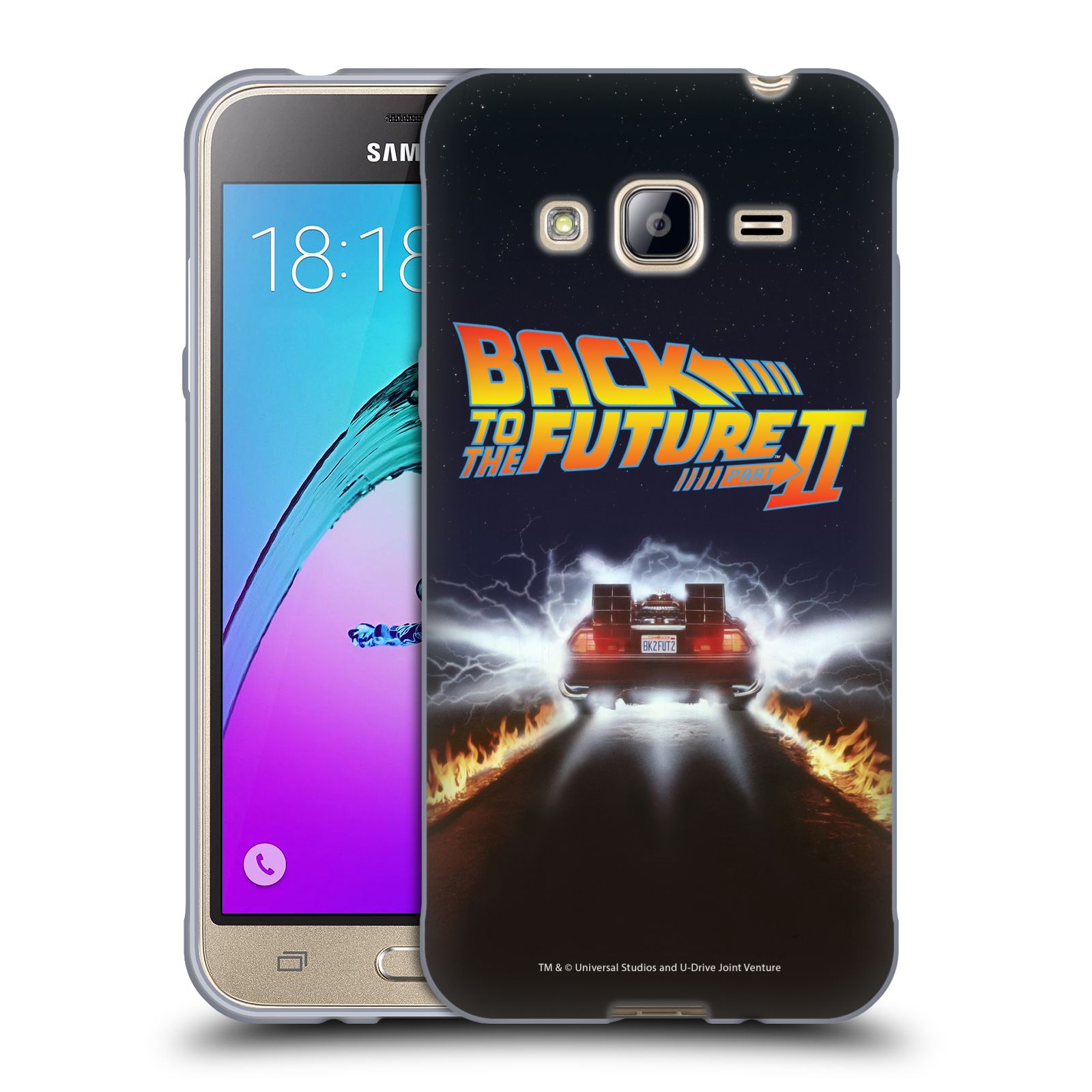 公式ライセンス Back to the Future キーアート II ソフトジェルケース Samsung 電話 3 スマホケース