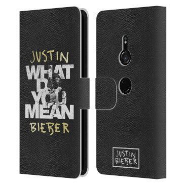 オフィシャル Justin Bieber PURPOSE (ブラック&ホワイト) レザー手帳型ウォレットタイプケース Sony 電話 1