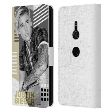 オフィシャル Justin Bieber PURPOSE (ブラック&ホワイト) レザー手帳型ウォレットタイプケース Sony 電話 1