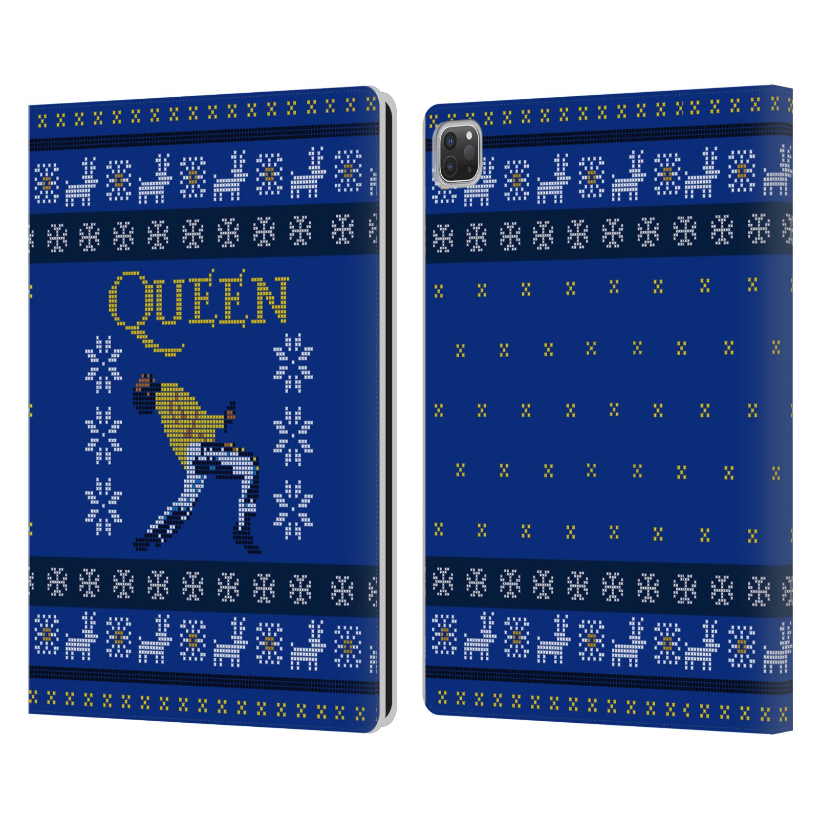 公式ライセンス Queen クリスマス レザー手帳型ウォレットタイプケース Apple iPad クイーン ボヘミアン・ラプソディ ボヘミアン ラプソディ フレディ・マーキュリー フレディ マーキュリー 革