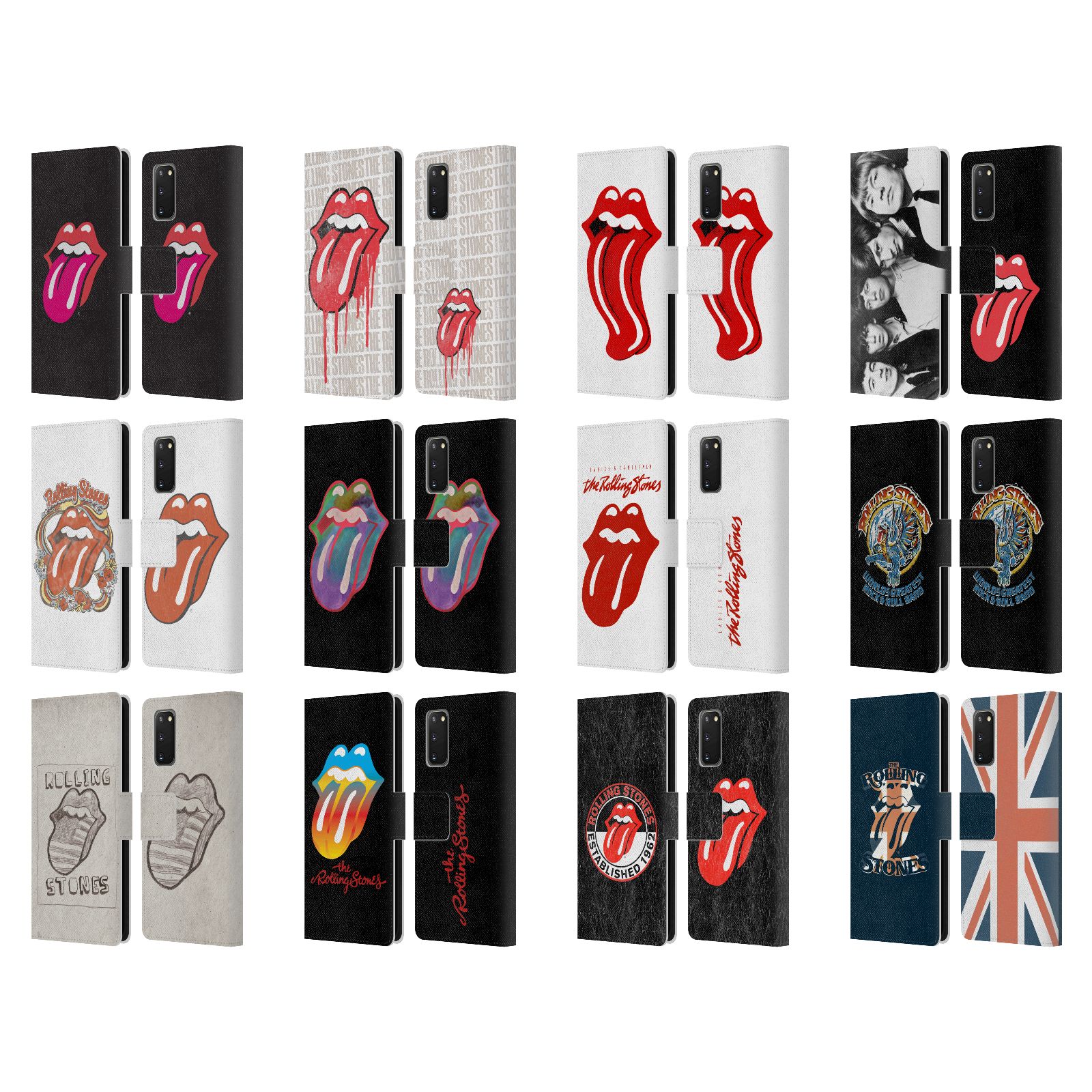 公式ライセンス The Rolling Stones グラフィック レザー手帳型ウォレットタイプケース Samsung 電話 1 ザ・ローリング・ストーンズ ローリング・ストーンズ ローリング ストーンズ ベロ・マーク