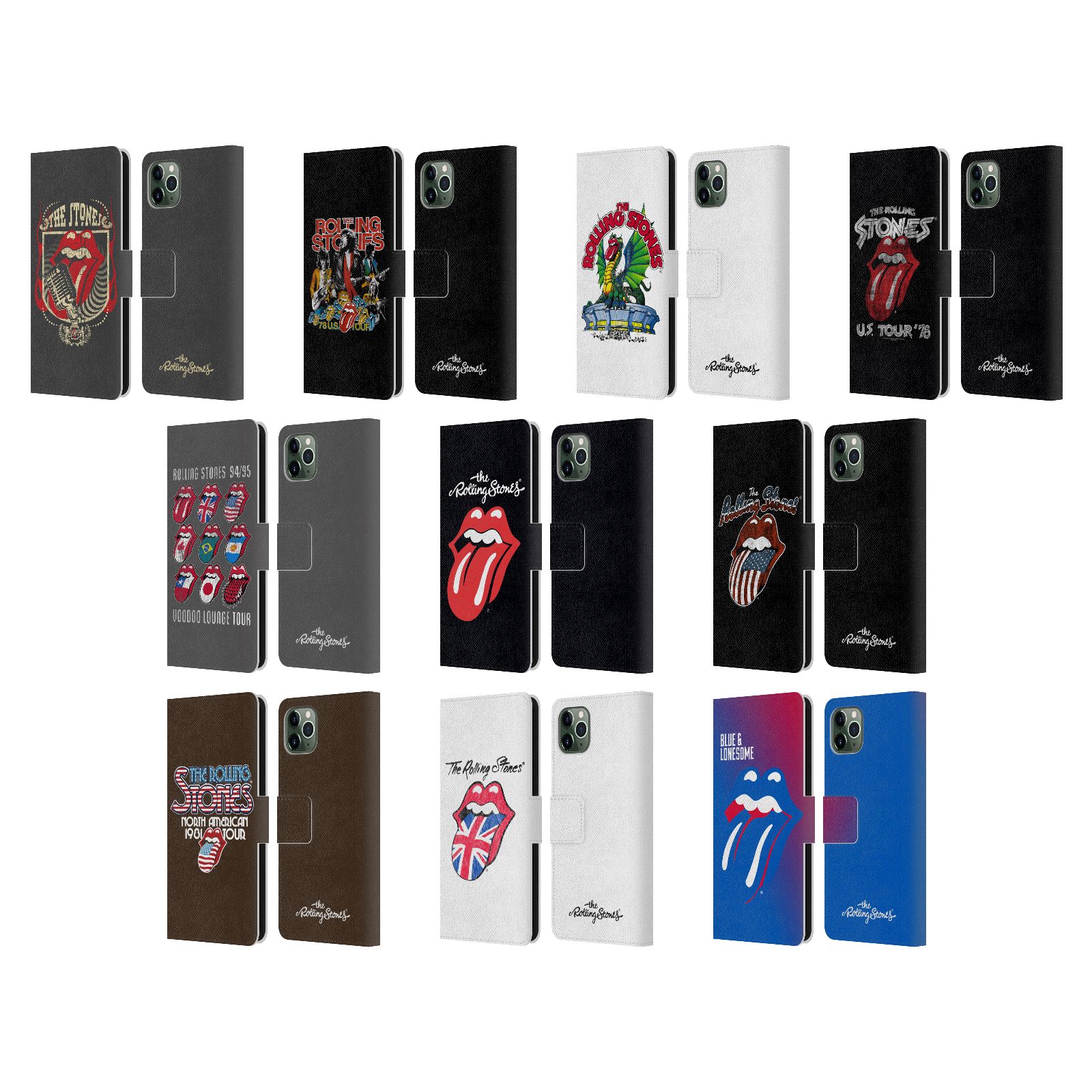 公式ライセンス The Rolling Stones キーアート レザー手帳型ウォレットタイプケース Apple iPhone 電話 ザ・ローリング・ストーンズ ローリング・ストーンズ ローリング ストーンズ ベロ・マーク