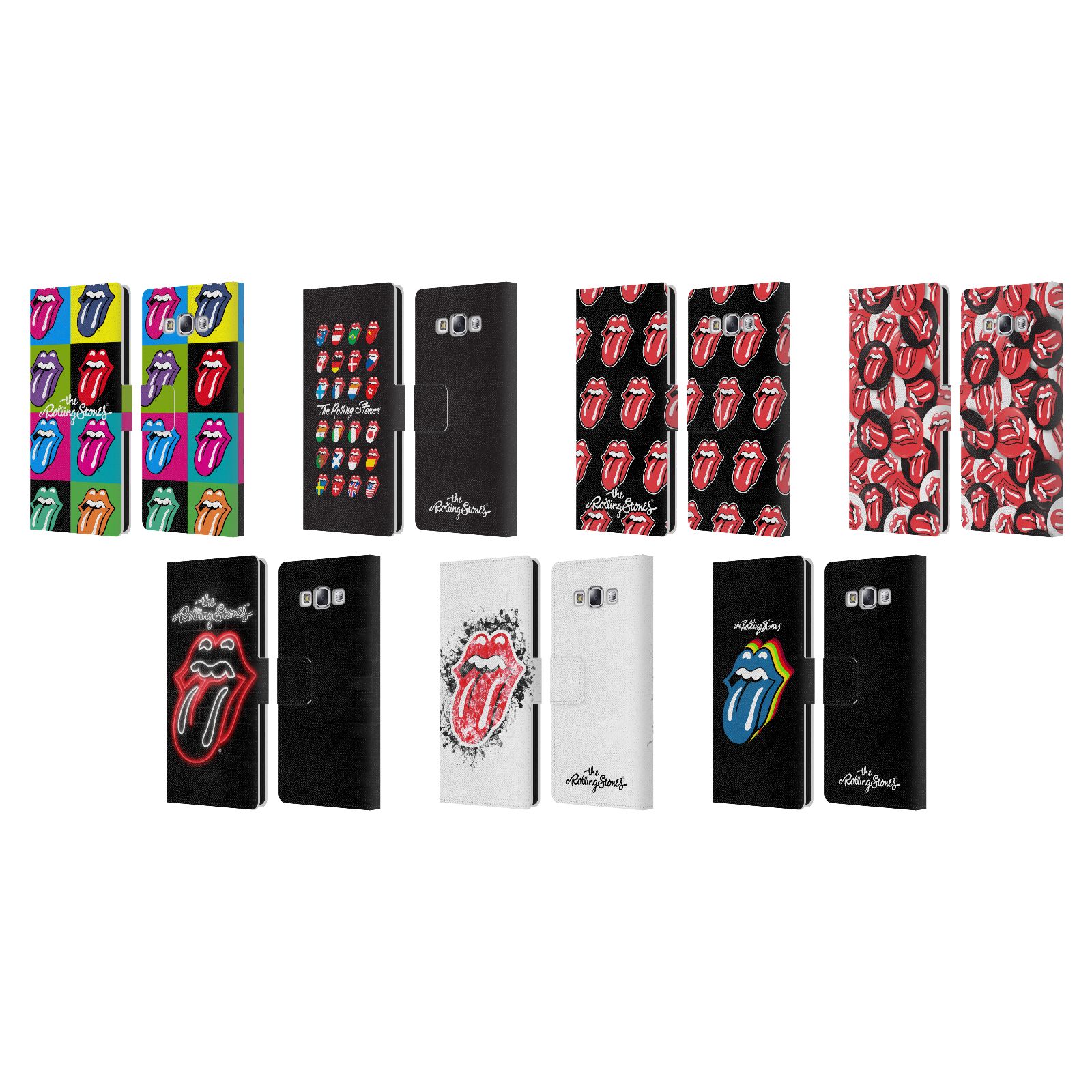 公式ライセンス The Rolling Stones リックス・コレクション レザー手帳型ウォレットタイプケース Samsung 電話 3 ザ・ローリング・ストーンズ ローリング・ストーンズ ローリング ストーンズ
