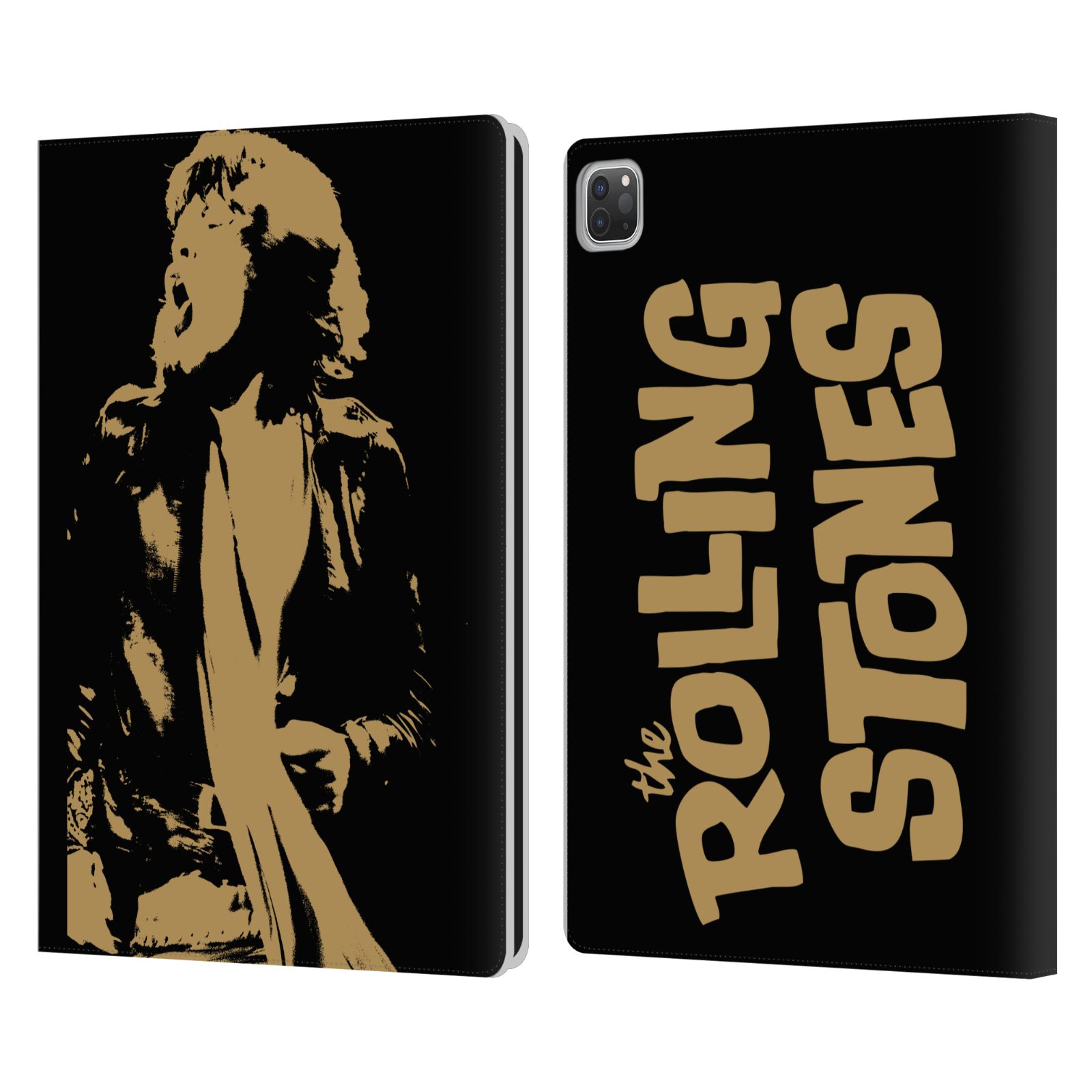 公式ライセンス The Rolling Stones Mick Jagger レザー手帳型ウォレットタイプケース Apple iPad ザ・ローリング・ストーンズ ローリング・ストーンズ ローリング ストーンズ ベロ・マーク イギリス