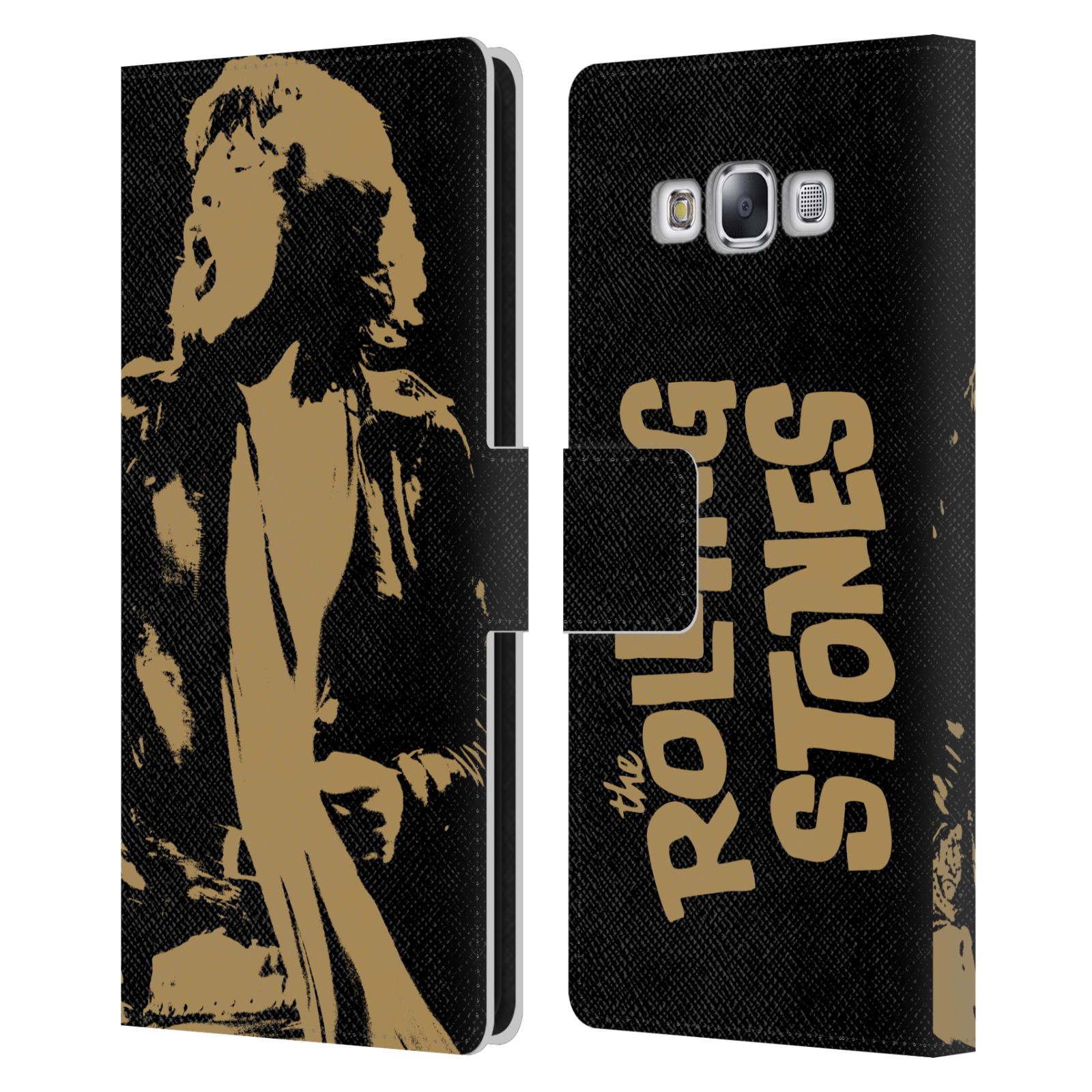 公式ライセンス The Rolling Stones Mick Jagger レザー手帳型ウォレットタイプケース Samsung 電話 3 ザ・ローリング・ストーンズ ローリング・ストーンズ ローリング ストーンズ ベロ・マーク