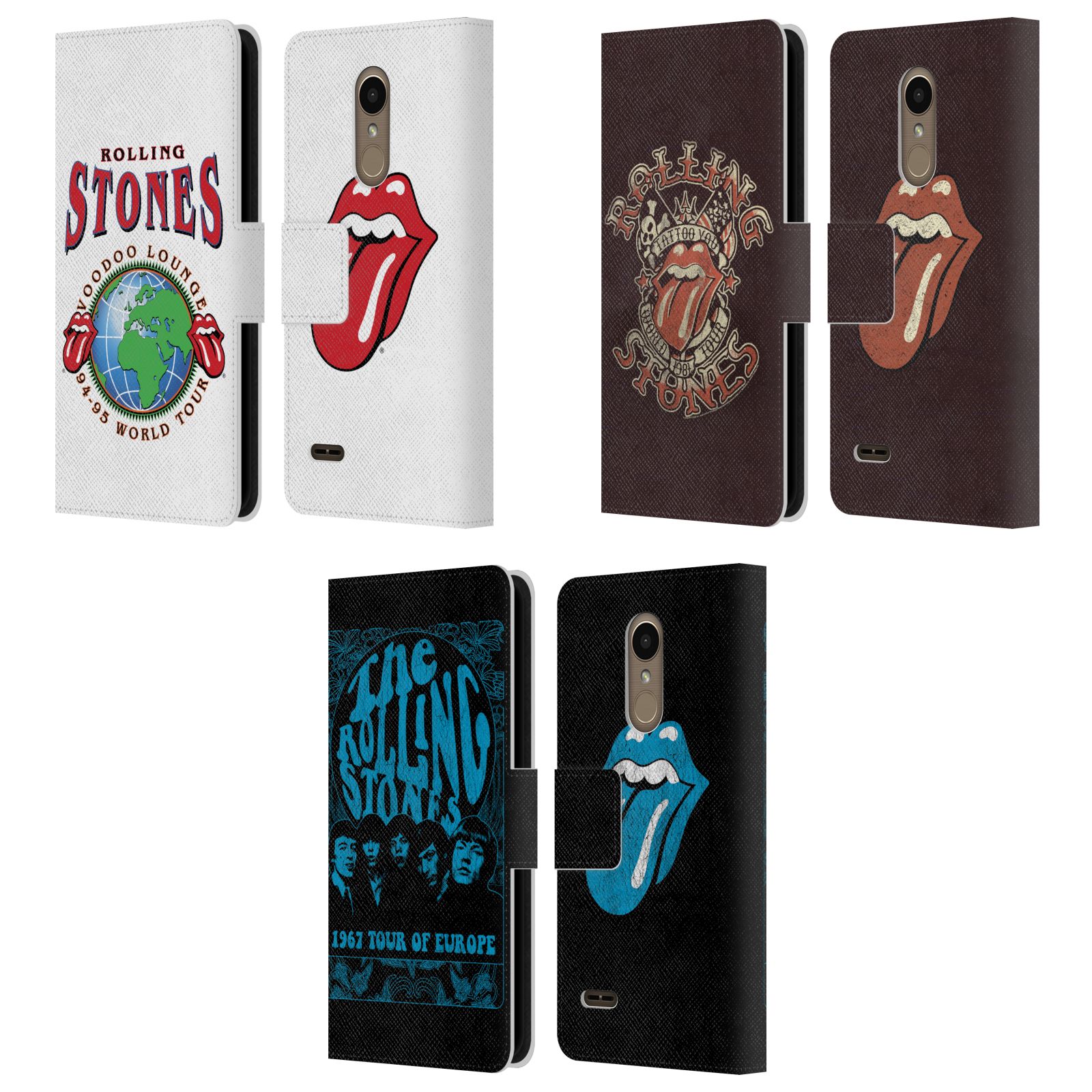 公式ライセンス The Rolling Stones ツアー レザー手帳型ウォレットタイプケース LG 電話 ザ・ローリング・ストーンズ ローリング・ストーンズ ローリング ストーンズ ベロ・マーク ベロ マーク