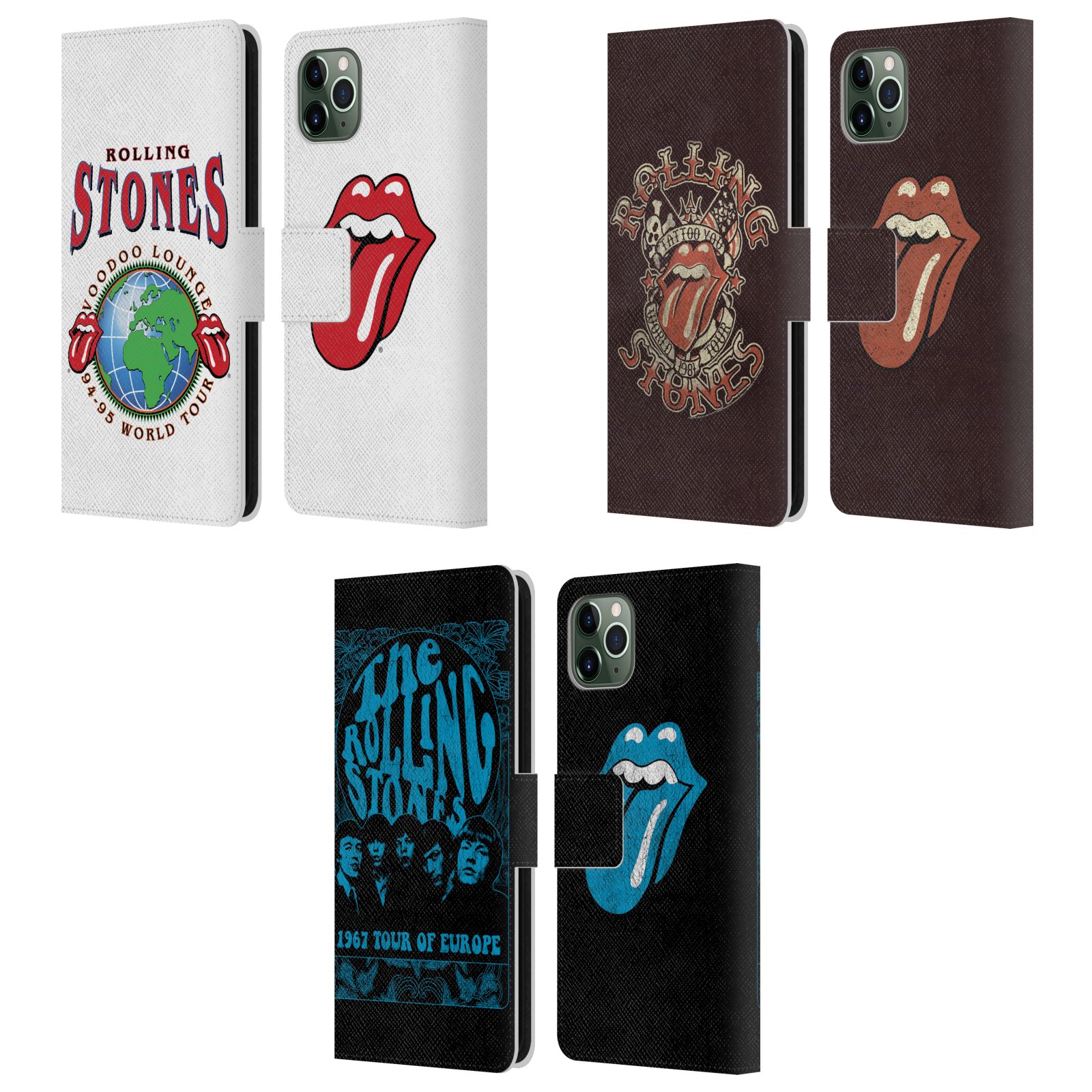 公式ライセンス The Rolling Stones ツアー レザー手帳型ウォレットタイプケース Apple iPhone 電話 ザ・ローリング・ストーンズ ローリング・ストーンズ ローリング ストーンズ ベロ・マーク