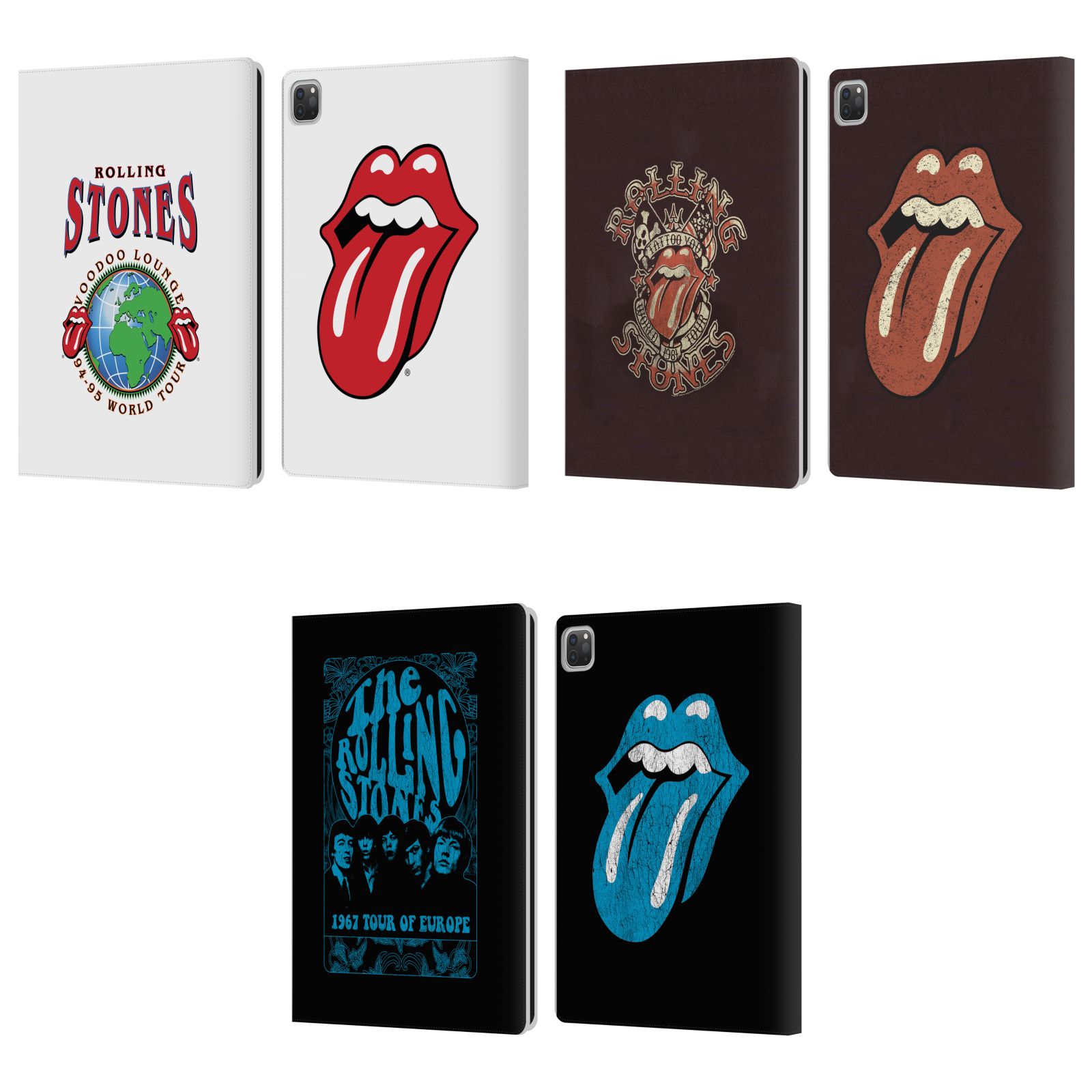 公式ライセンス The Rolling Stones ツアー レザー手帳型ウォレットタイプケース Apple iPad ザ・ローリング・ストーンズ ローリング・ストーンズ ローリング ストーンズ ベロ・マーク ベロ マーク