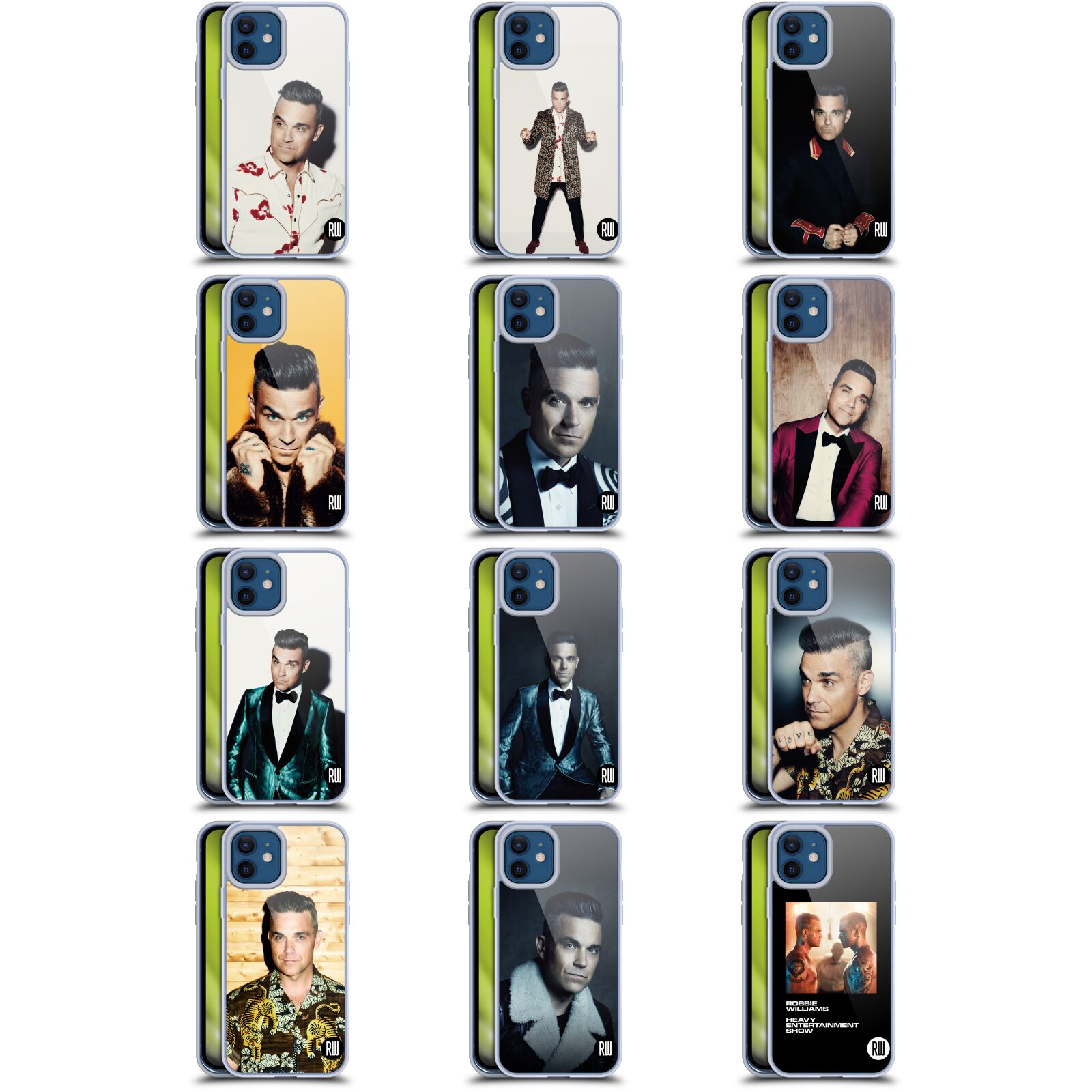 公式ライセンス Robbie Williams カレンダー ソフトジェルケース Apple iPhone 電話 スマホケース 全機種対応 グッズ ワイヤレス充電 対応 Qiワイヤレス充電 Qi充電