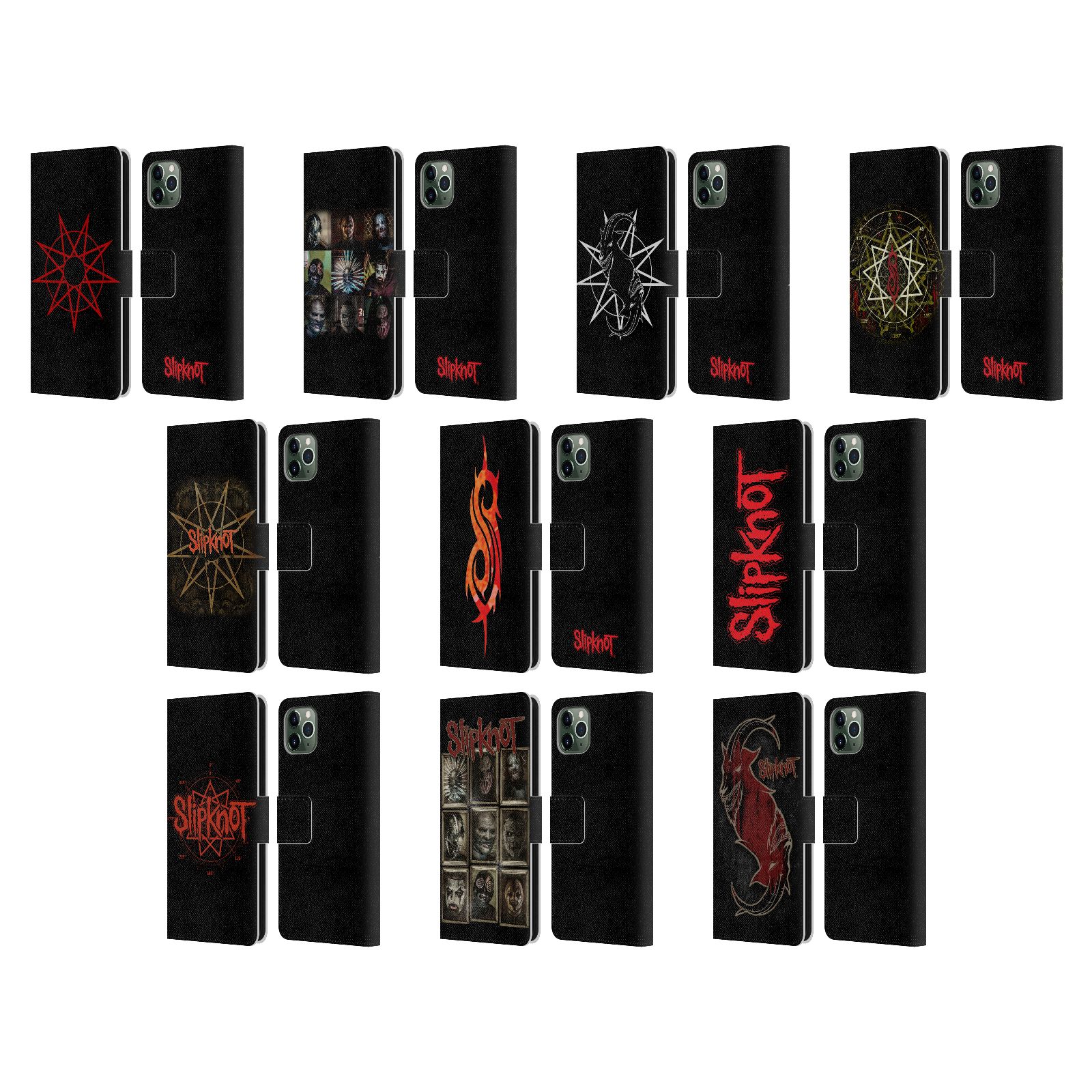 公式ライセンス Slipknot キーアート レザー手帳型ウォレットタイプケース Apple iPhone 電話 スマホケース 全機種対応 グッズ