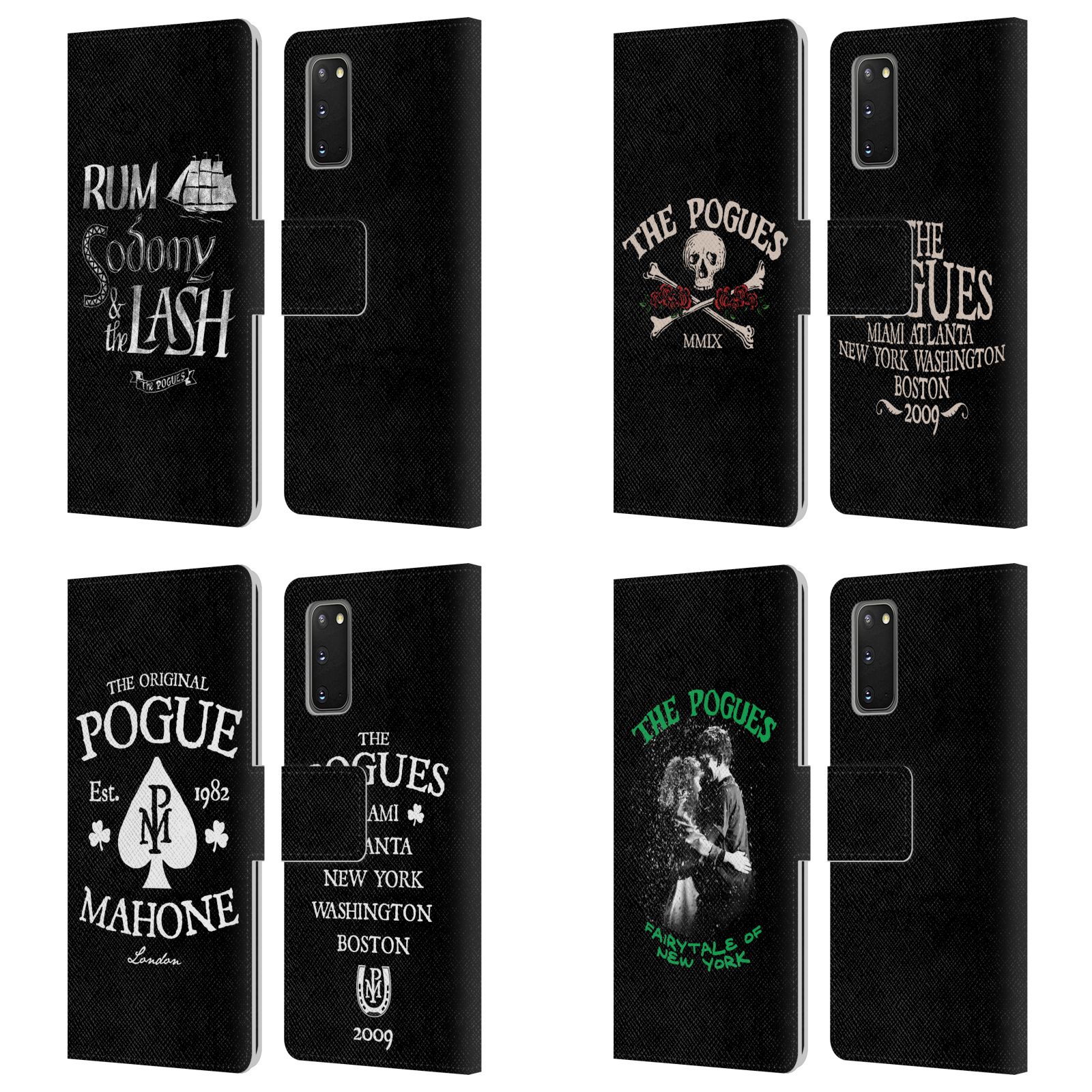  公式ライセンス The Pogues グラフィック レザー手帳型ウォレットタイプケース Samsung 電話 1 スマホケース 全機種対応 グッズ