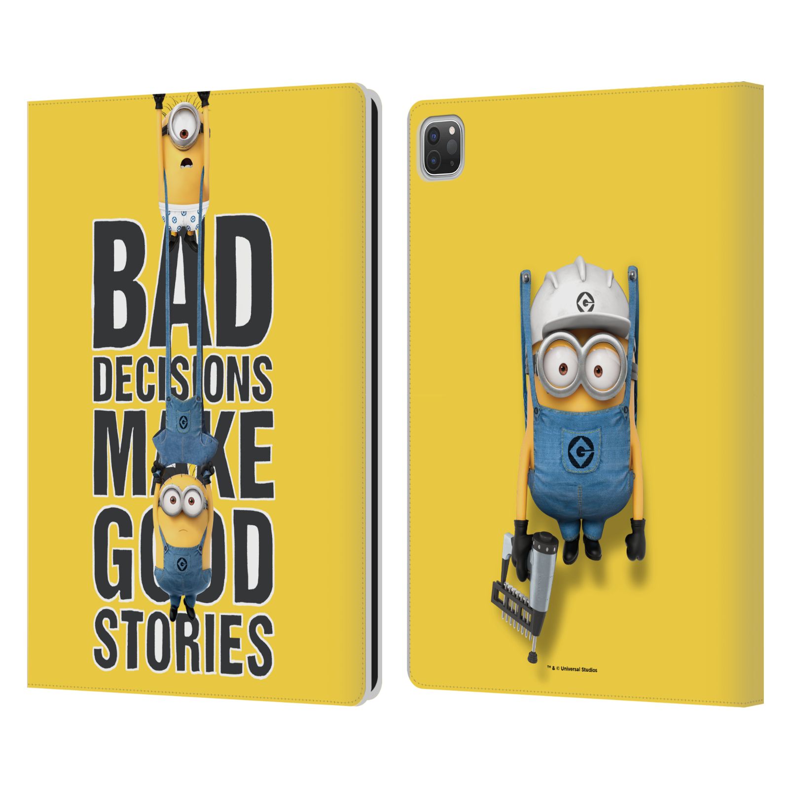 公式ライセンス Despicable Me ファニー・ミニオンズ レザー手帳型ウォレットタイプケース Apple iPad スマホケース