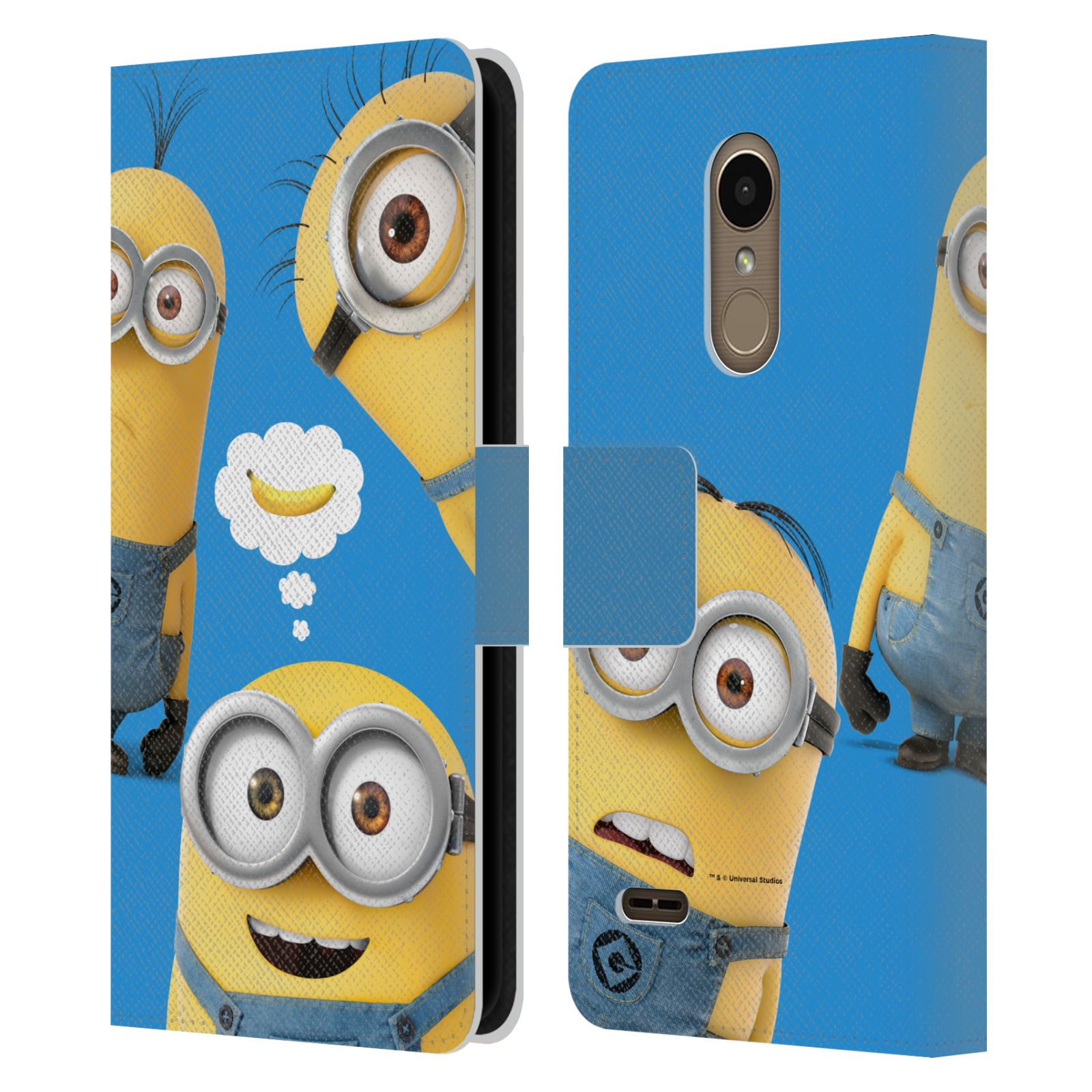 公式ライセンス Despicable Me ファニー・ミニオンズ レザー手帳型ウォレットタイプケース LG 電話 スマホケース