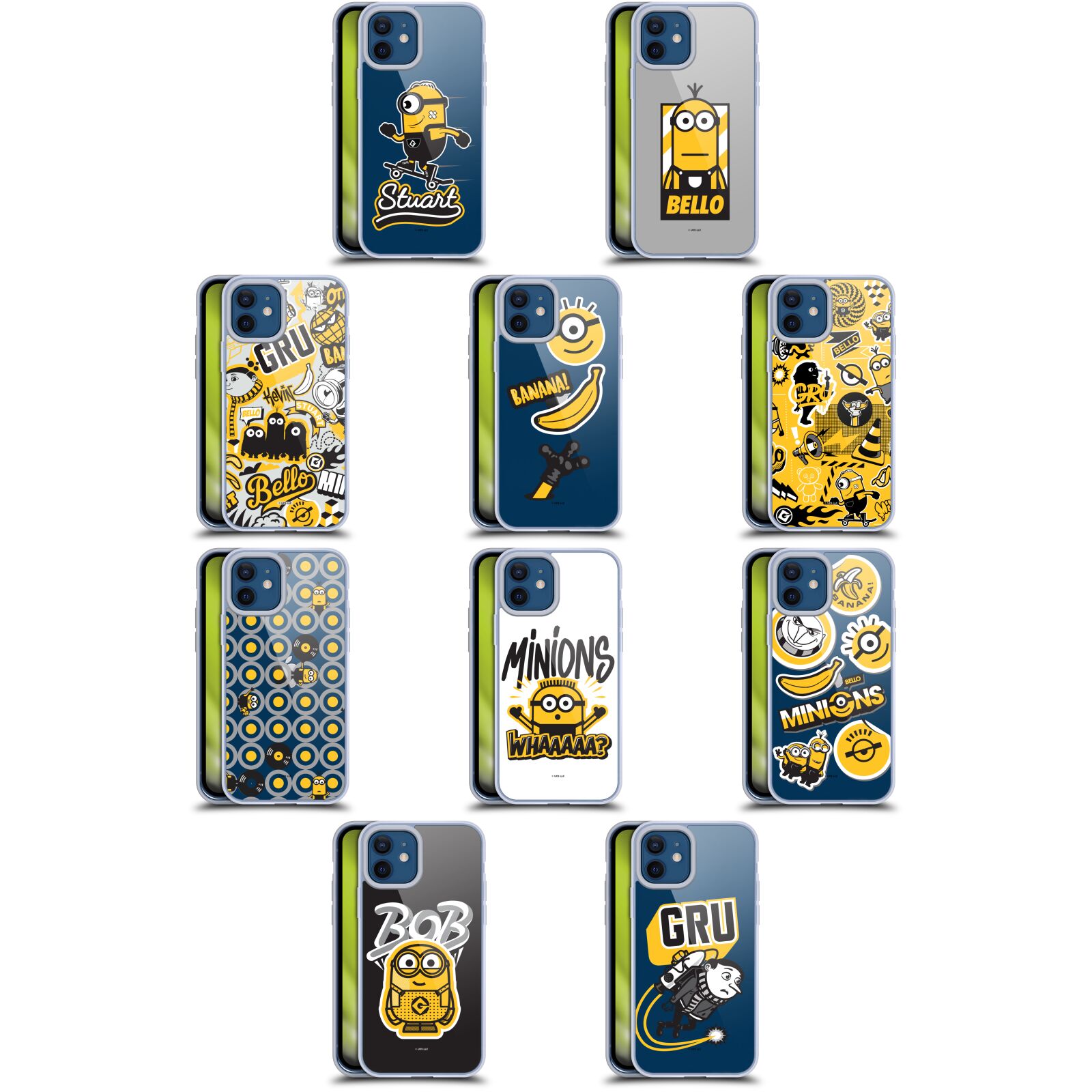 公式ライセンス Minions Rise of Gru 2021 アイコニック・メイへム ソフトジェルケース Apple iPhone 電話 ミニオンズ ミニオン 怪盗グルー スチュアート デイブ ケビン カール 可愛い キャラ…