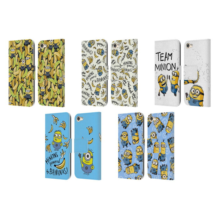 公式ライセンス Despicable Me ミニオン・グラフィック レザー手帳型ウォレットタイプケース Apple iPod Touch MP3 スマホケース