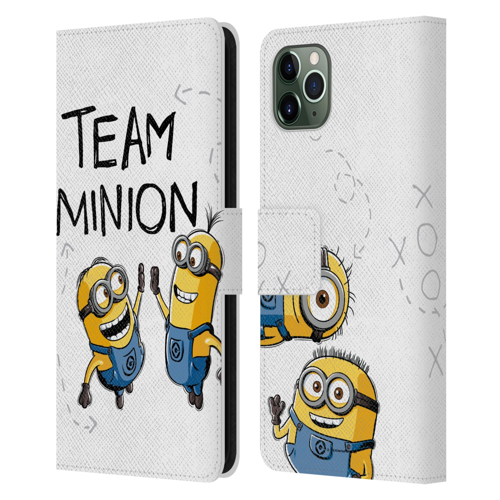 公式ライセンス Despicable Me ミニオン・グラフィック レザー手帳型ウォレットタイプケース Apple iPhone 電話 ミニオンズ 怪盗グルー スチュアート デイブ ケビン カール 可愛い キャラクター