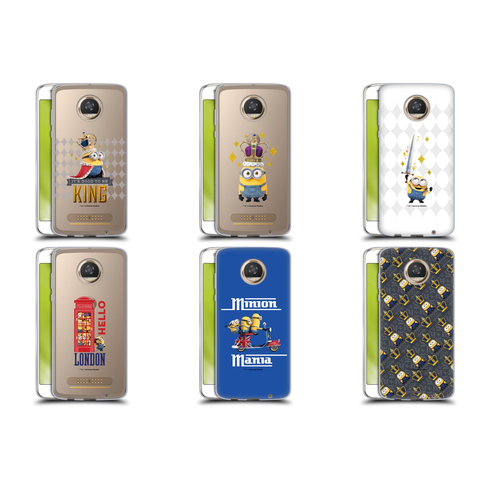 公式ライセンス Minions ミニオン・ブリティッシュ・インベージョン ソフトジェルケース Motorola 電話 スマホケース