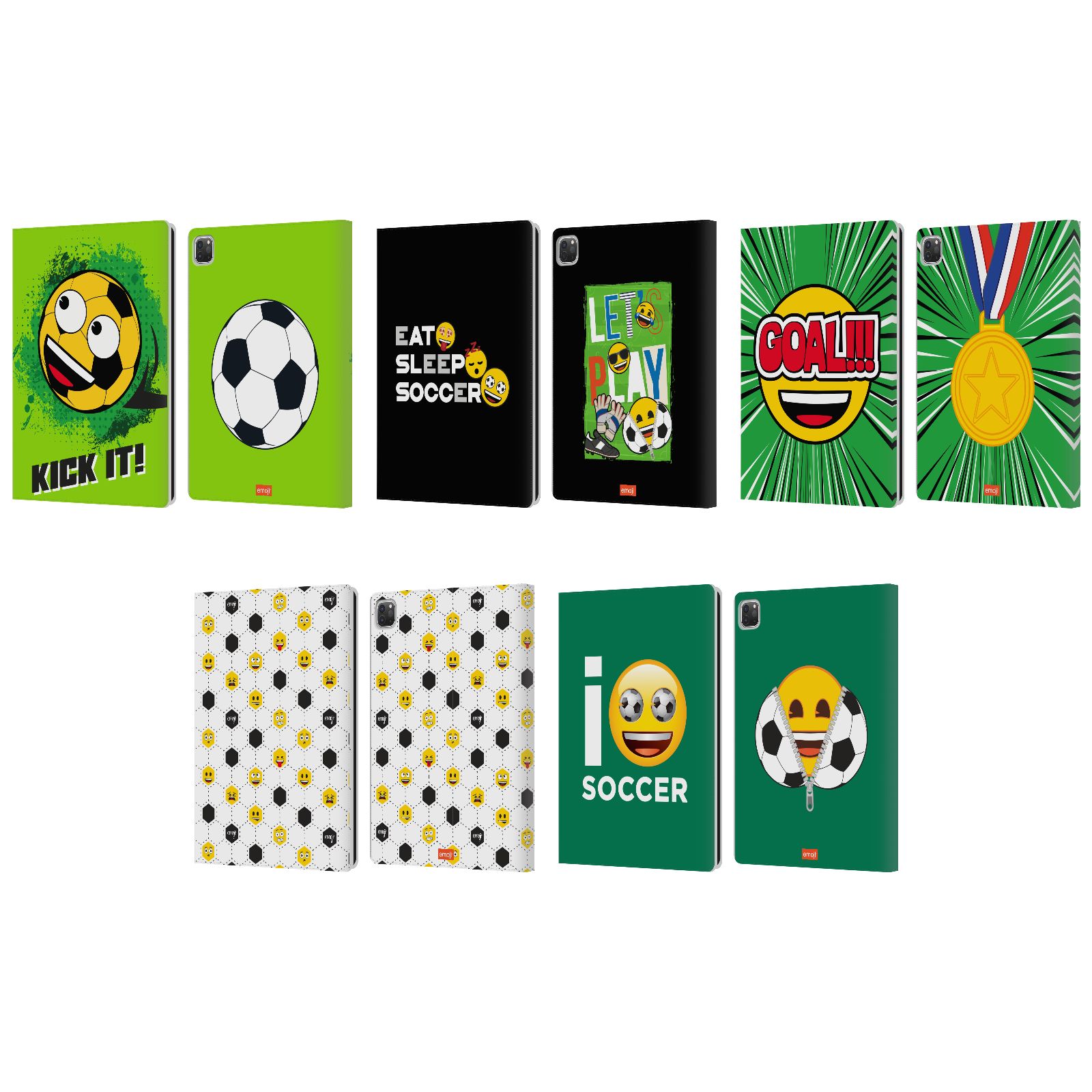 公式ライセンス emoji® フットボール レザー手帳型ウォレットタイプケース Apple iPad スマホケース 全機種対応 グッズ