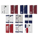 公式ライセンス England Rugby Union ストライプ&バッジ レザー手帳型ウォレットタイプケース Apple iPhone 電話 スマホケース 全機種対応 グッズ