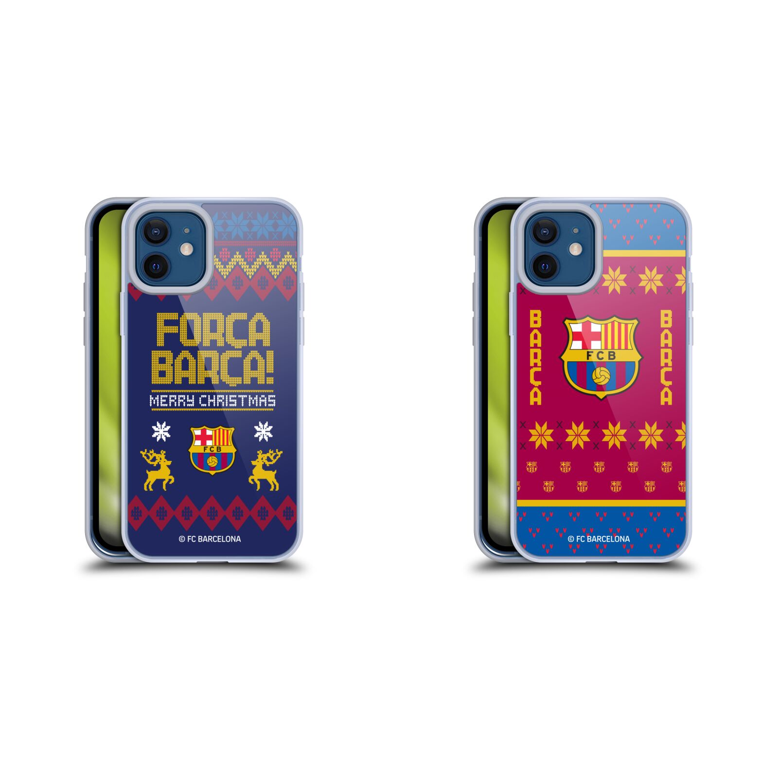 公式ライセンス FC Barcelona クリスマス・ジャンパー ソフトジェルケース Apple iPhone 電話 FCバルセロナ FCB サポーター フットサル クラブチーム バルセロナ スペイン サッカー選手 部活 …