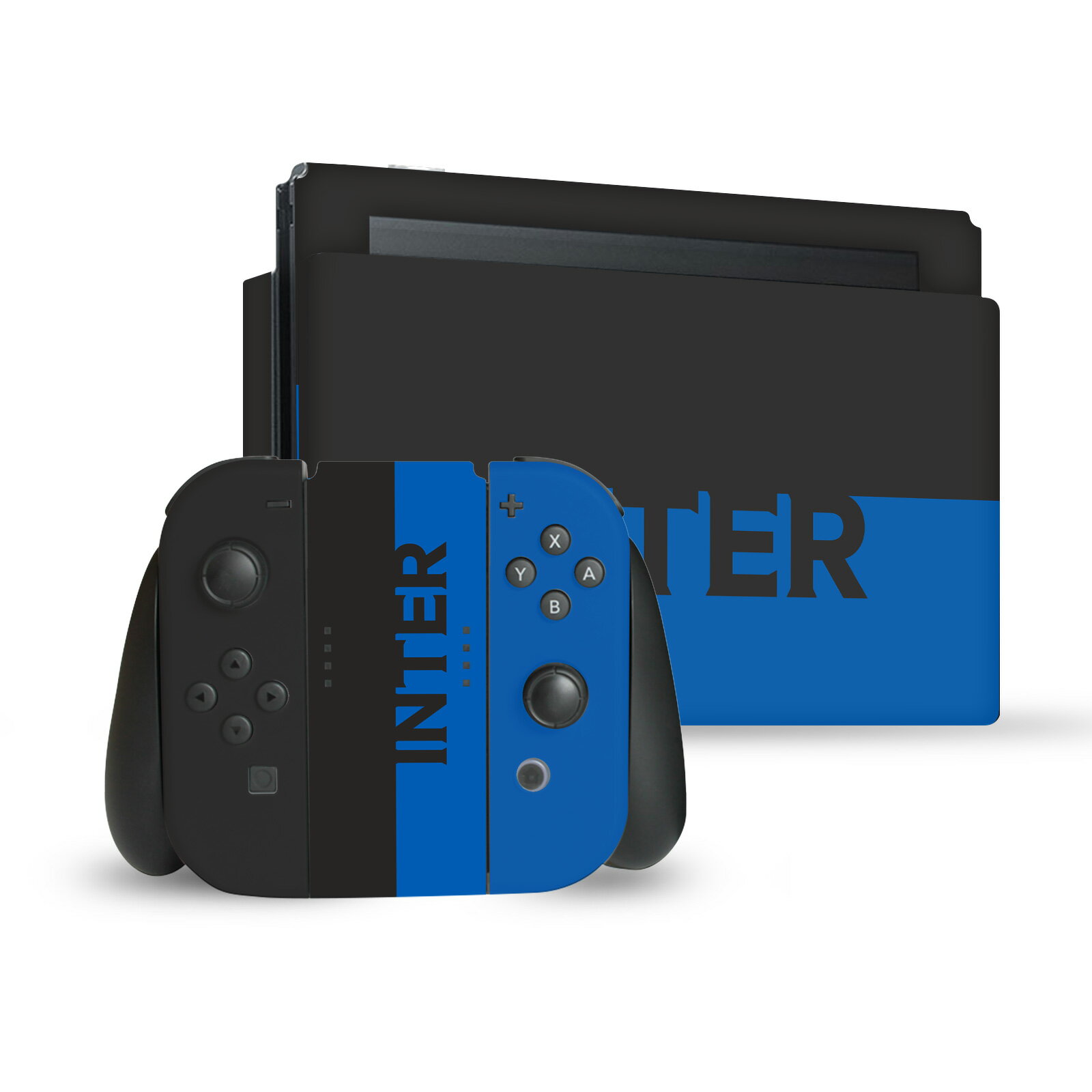 公式ライセンス Inter Milan フル・ロゴ マット加工　ビニールステッカー スキン　転写シール Nintendo Switch/Switch Lite スマホケース 全機種対応 グッズ ジョイコン スイッチカバー 任天堂