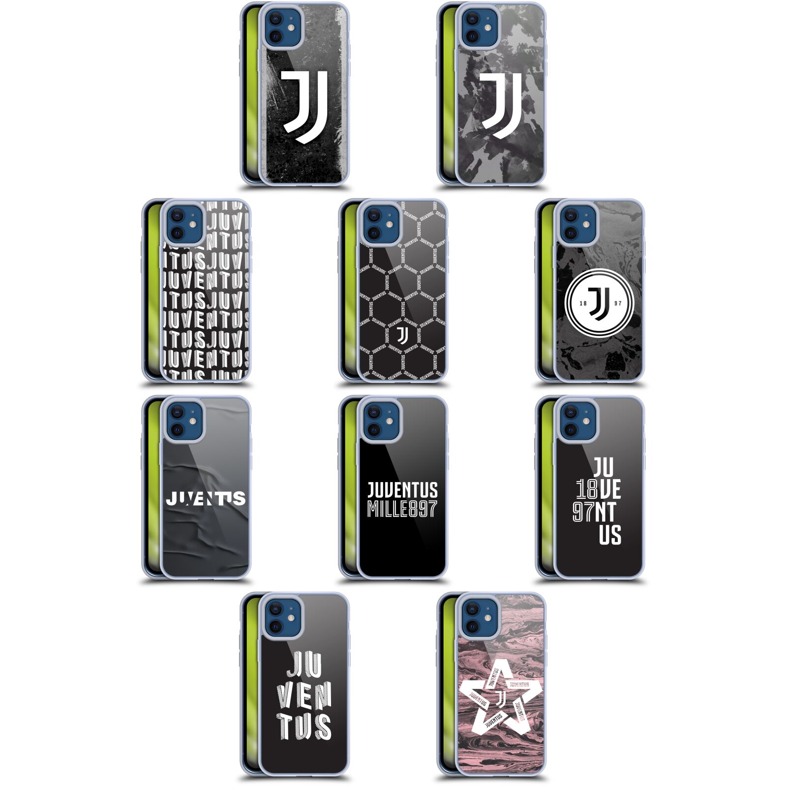 公式ライセンス Juventus Football Club アート ソフトジェルケース Apple iPhone 電話 スマホケース 全機種対応 グッズ ワイヤレス充電 対応 Qiワイヤレス充電 Qi充電