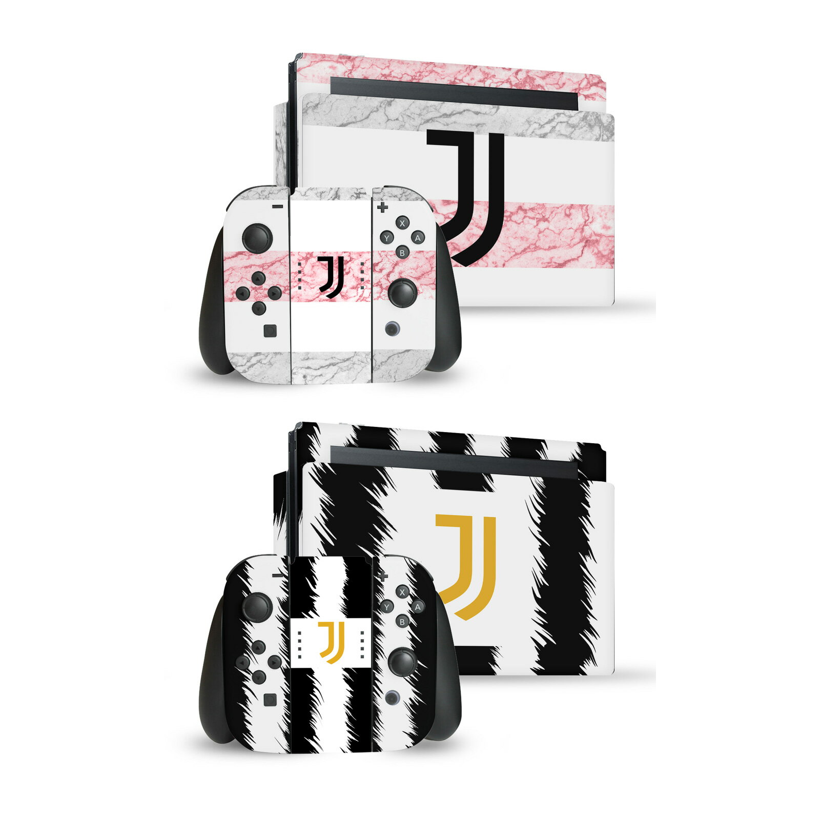 公式ライセンス Juventus Football Club 2023/24 マッチキット マット加工　ビニールステッカー スキン　転写シール Nintendo Switch/Switch Lite スマホケース 全機種対応 グッズ ジョイコン 任天堂