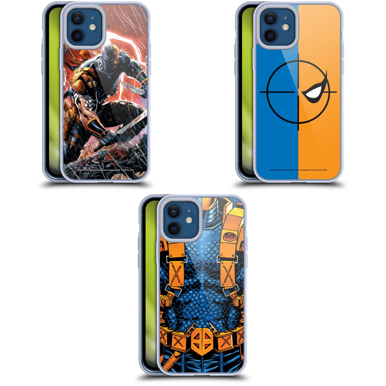 公式ライセンス Justice League DC Comics デスストローク・コミックアート ソフトジェルケース Apple iPhone 電話 スマホケース 全機種対応 グッズ ワイヤレス充電 対応 Qiワイヤレス充電 Qi充電