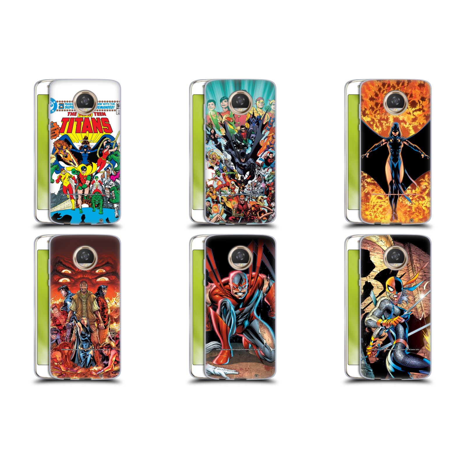 公式ライセンス Justice League DC Comics ティーン・タイタンズ コミックアート ソフトジェルケース Motorola 電話 スマホケース 全機種対応 グッズ ワイヤレス充電 対応 Qiワイヤレス充電 Qi充電