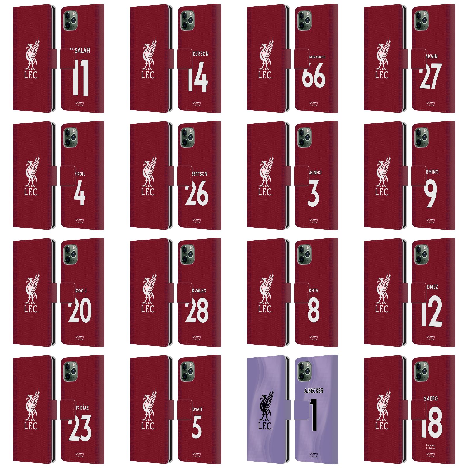 公式ライセンス Liverpool Football Club 2022/23 プレイヤーズ ホームキット レザー手帳型ウォレットタイプケース Apple iPhone 電話 スマホケース 全機種対応 グッズ