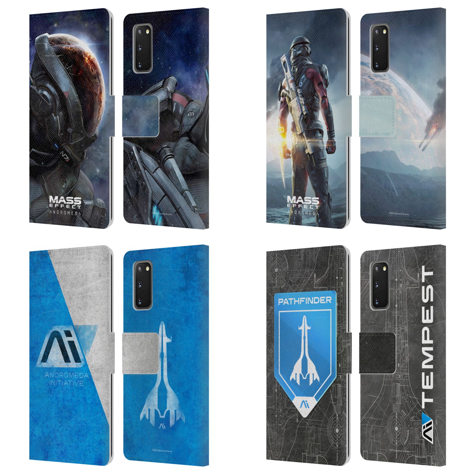 公式ライセンス EA Bioware Mass Effect アンドロメダ グラフィックス レザー手帳型ウォレットタイプケース Samsung 電話 1 スマホケース 全機種対応 グッズ