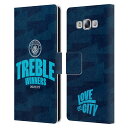 公式ライセンス Manchester City Man City FC 2023トレブル・ウィナーズ レザー手帳型ウォレットタイプケース Samsung 電話 3 マンチェスター・シティ マンチェスター シティ マンC UEFA サポーター