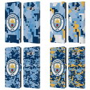 公式ライセンス Manchester City Man City FC デジタル・カモフラージュ レザー手帳型ウォレットタイプケース Samsung 電話 3 マンチェスター・シティ マンチェスター シティ マンC UEFA サポーター
