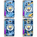 公式ライセンス Manchester City Man City FC デジタル・カモフラージュ ソフトジェルケース Samsung 電話 3 マンチェスター・シティ マンチェスター シティ マンC UEFA サポーター サッカー サッカー部