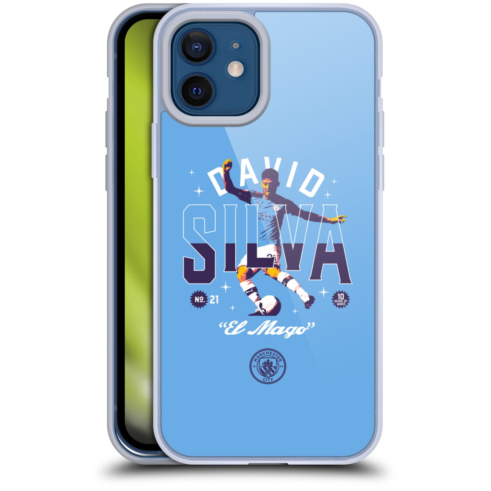 公式ライセンス Manchester City Man City FC David Silva 10 Years ソフトジェルケース Apple iPhone 電話 マンチェスター・シティ マンチェスター シティ マンC UEFA サポーター サッカー サ…