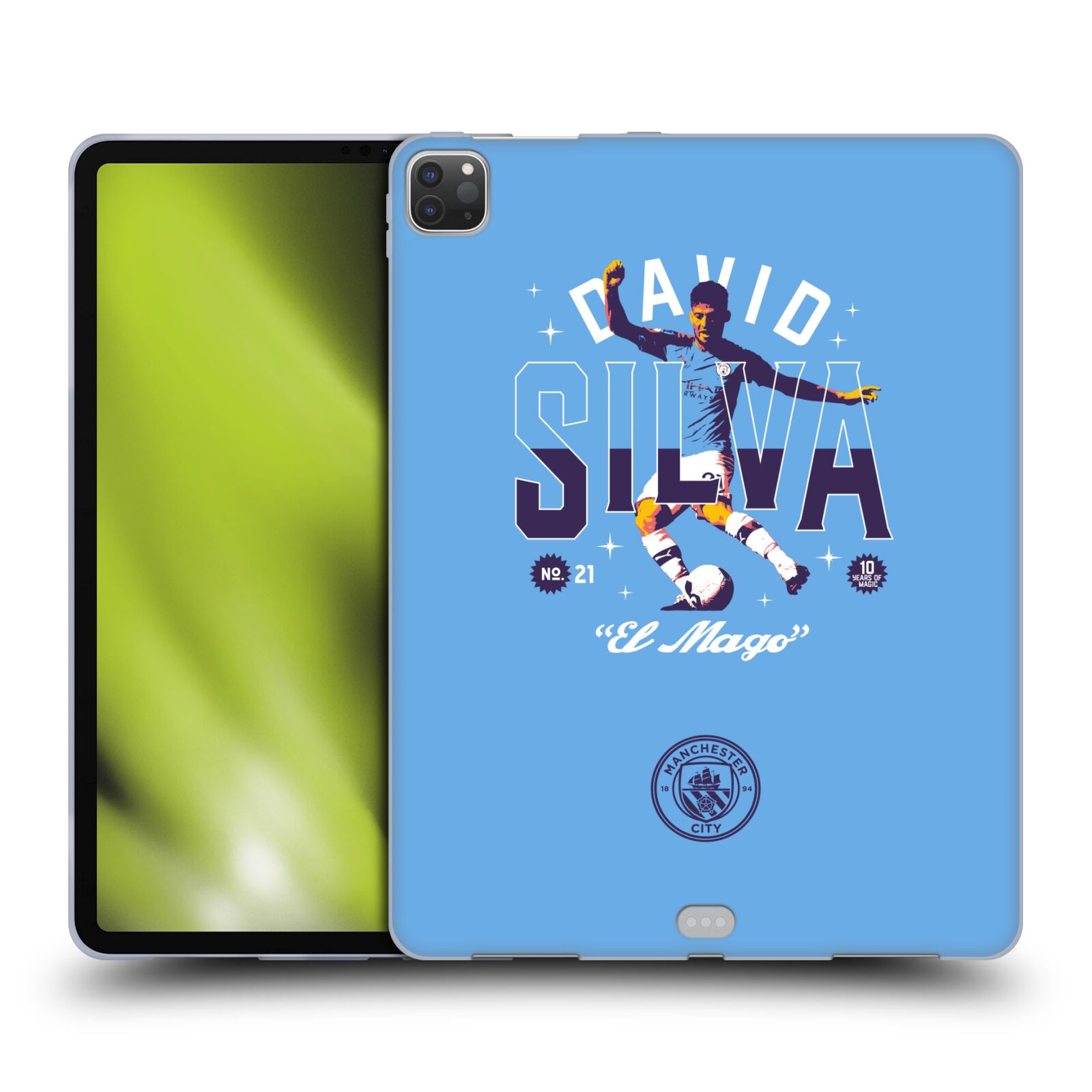 公式ライセンス Manchester City Man City FC David Silva 10 Years ソフトジェルケース Apple Kindle スマホケース